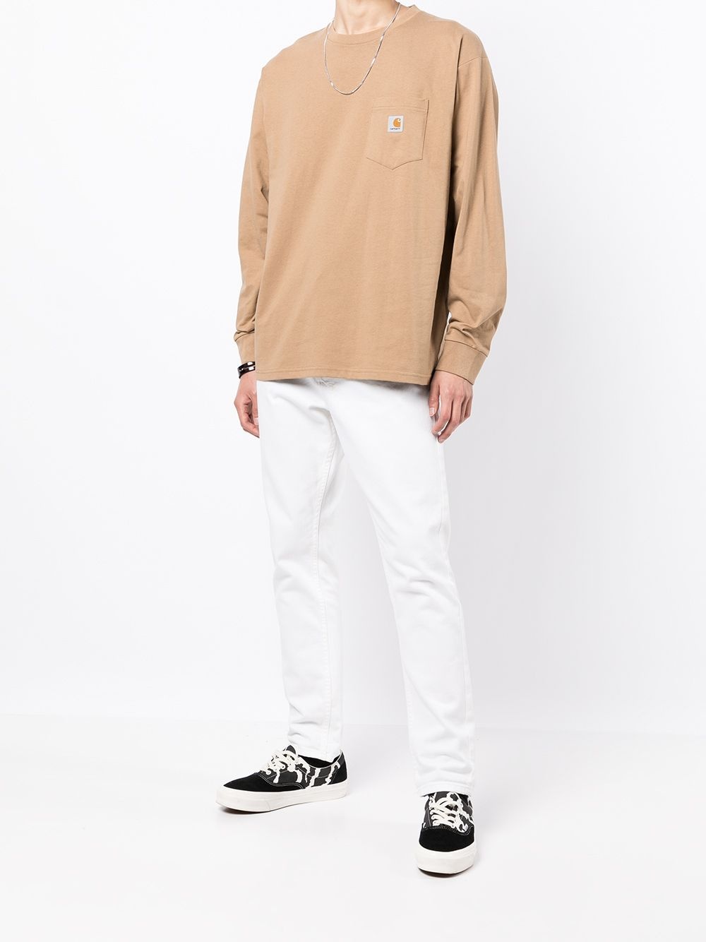 logo-patch cotton sweatshirt - 2