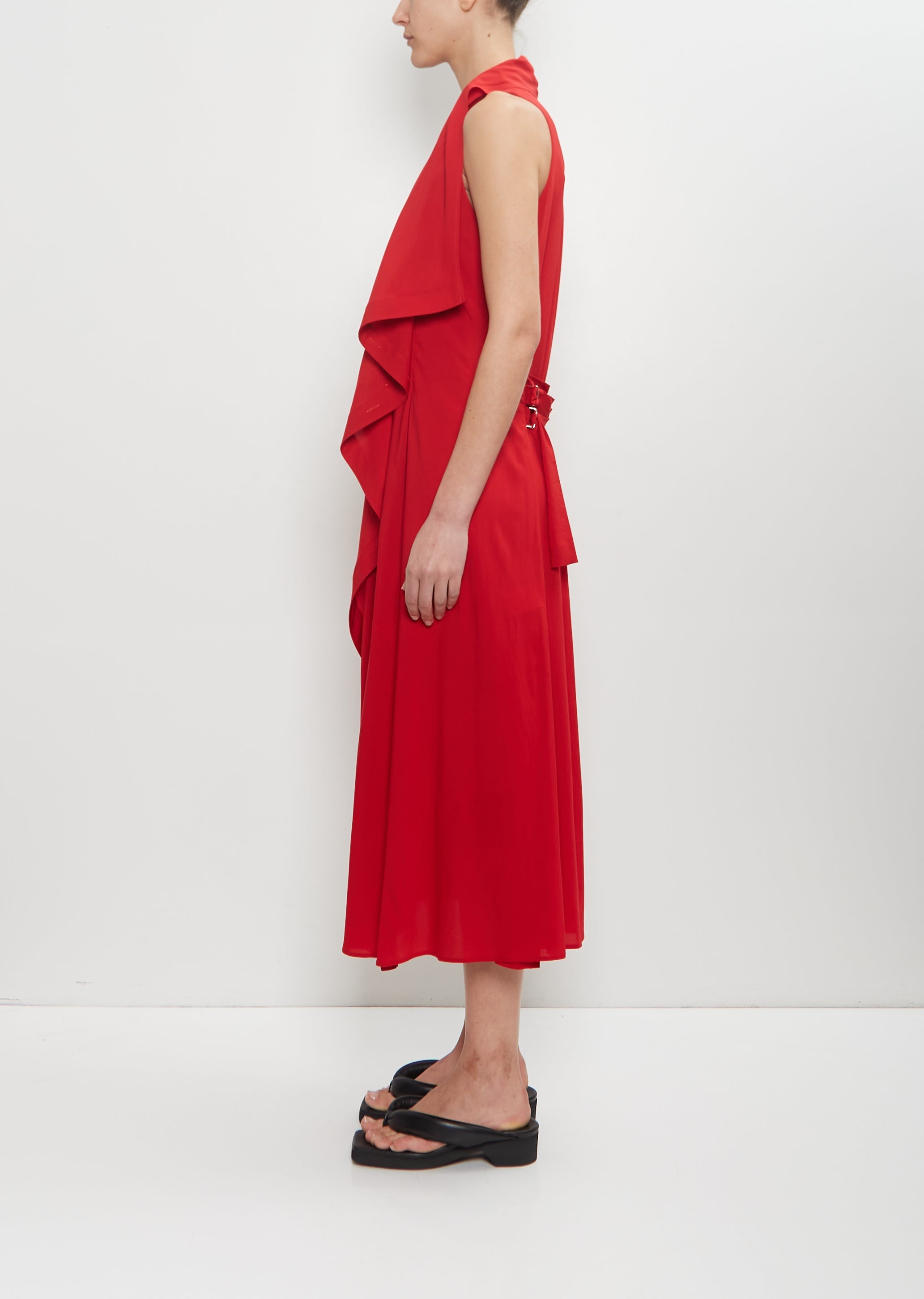 Draped Sleeveless Dress - 2