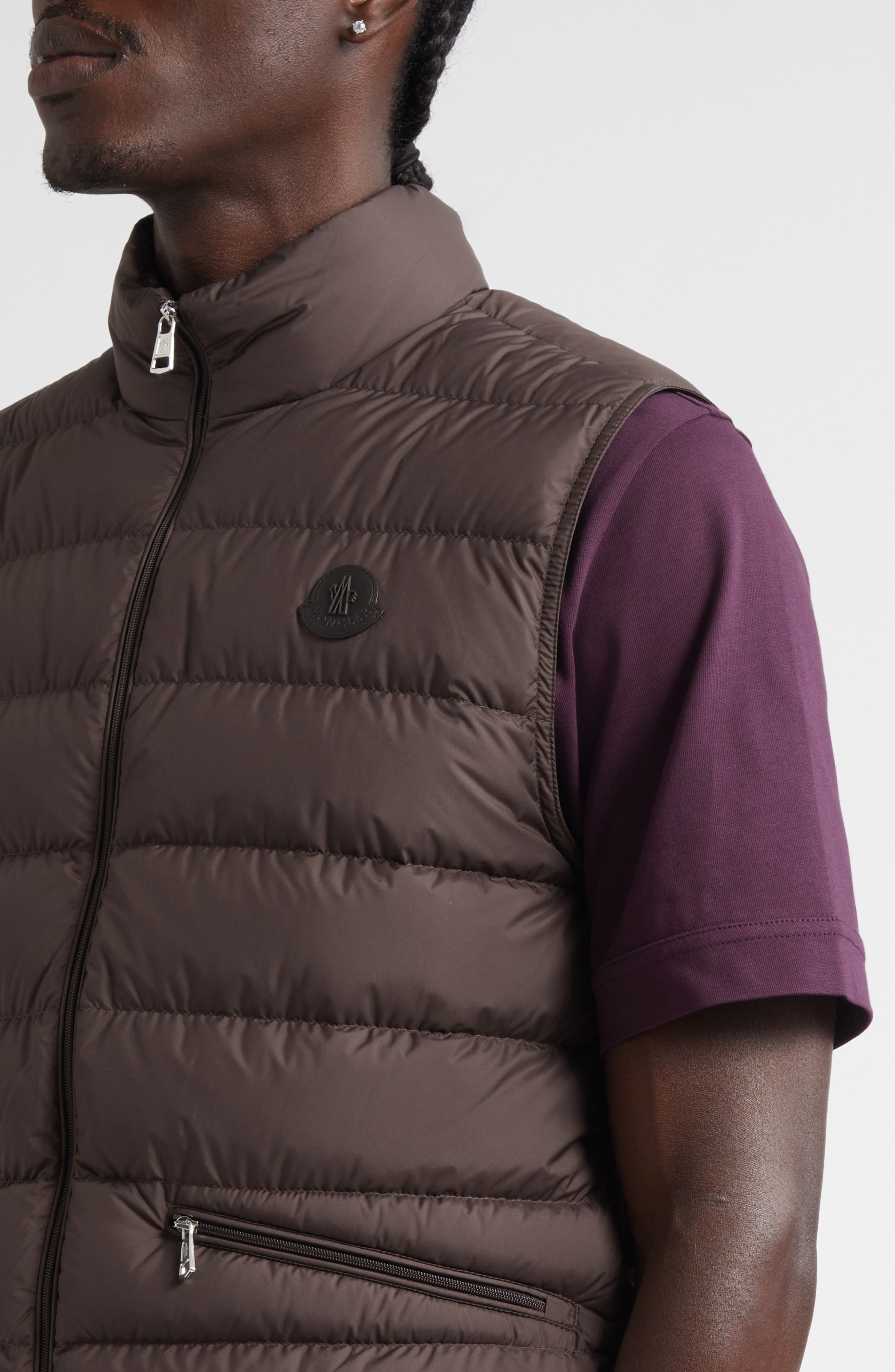 Moncler Treompan Down Puffer Vest in Brown at Nordstrom - 5