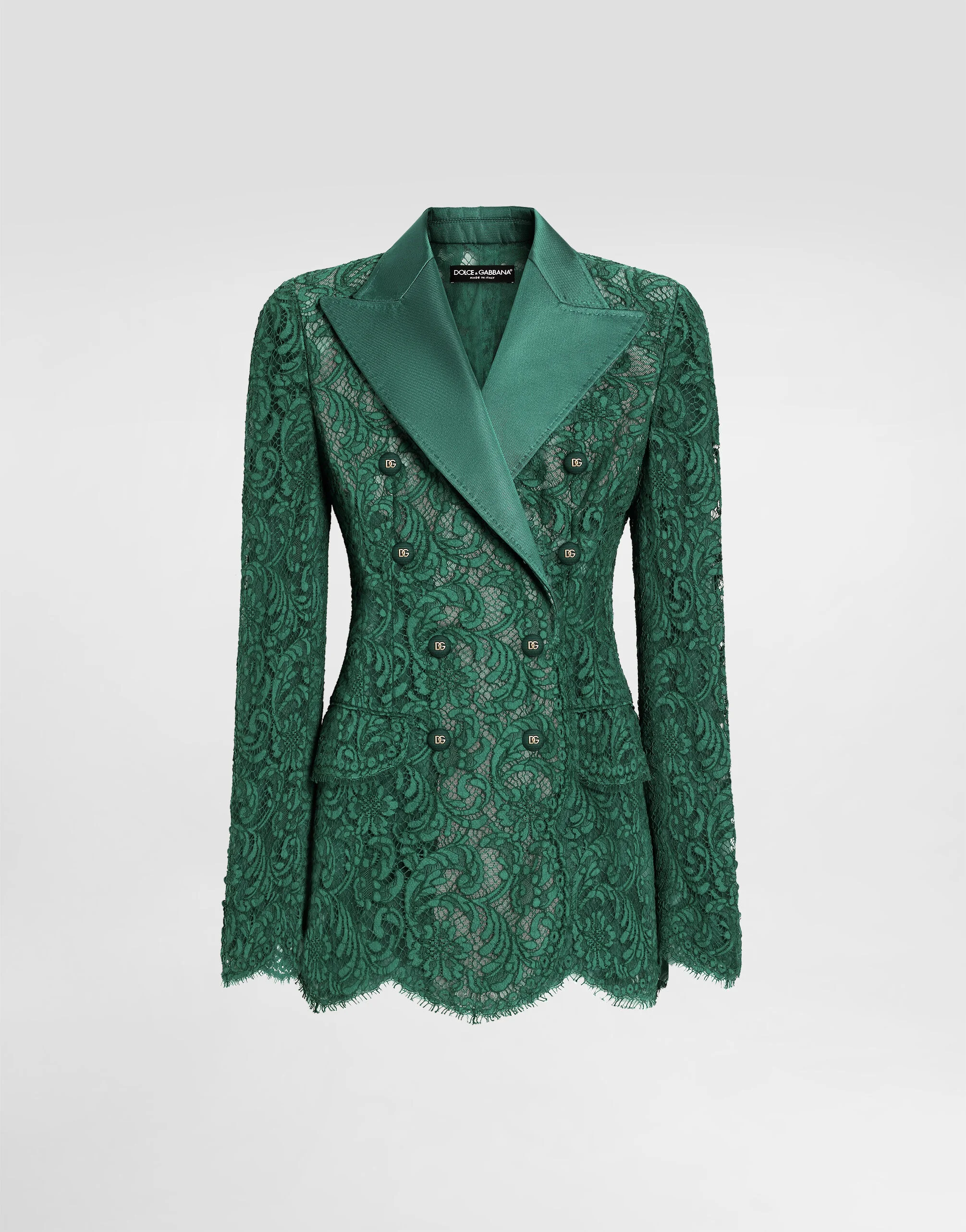 Double-breasted lace jacket - 1