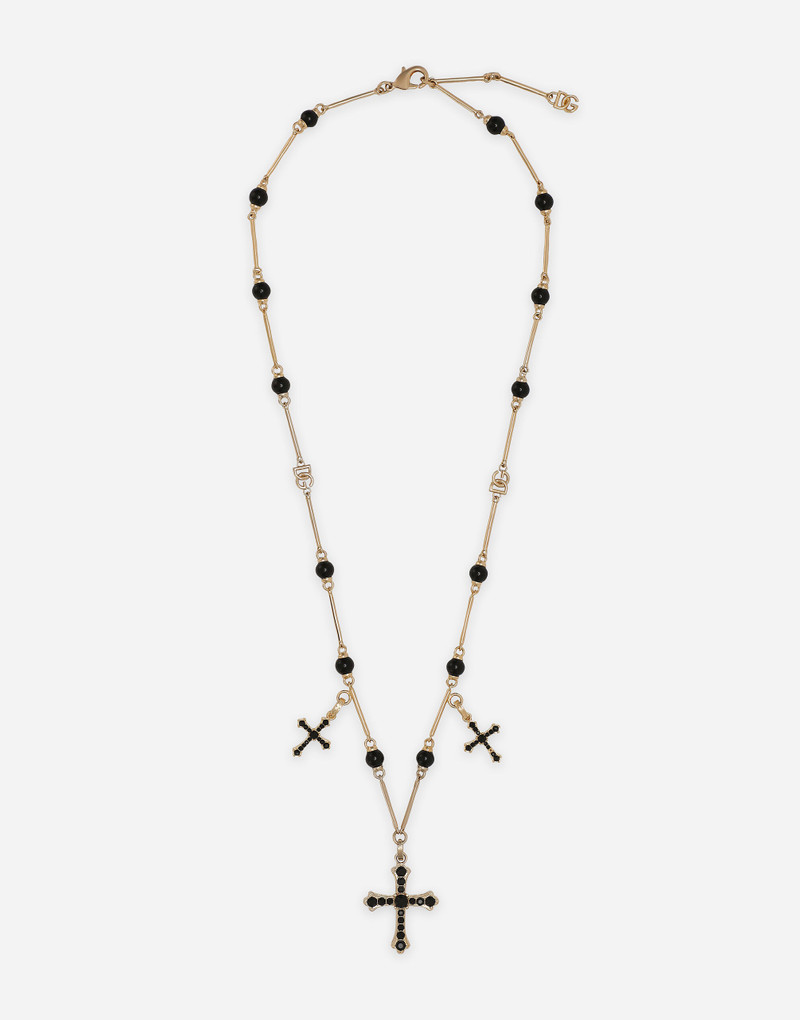 Rosary-style necklace with crosses 1