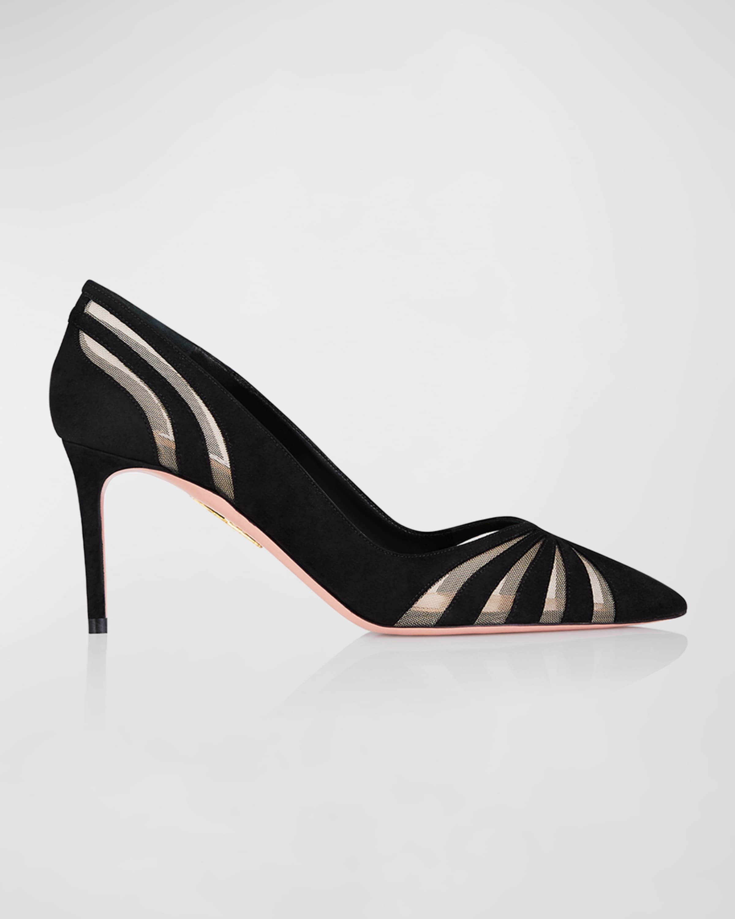 The Spy Suede Mesh Pumps - 1