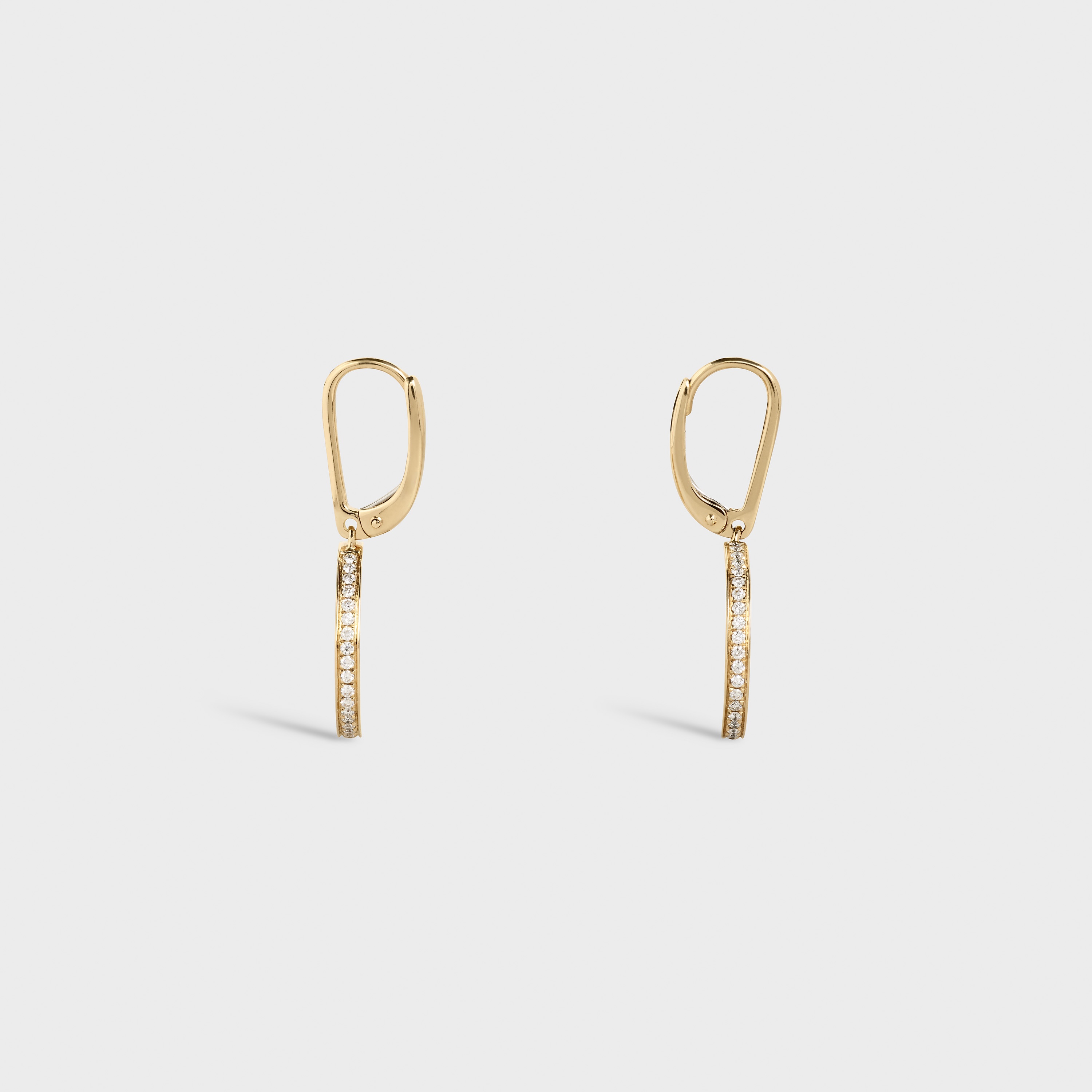 Medaille Celine Earrings in Yellow Gold and Diamonds - 3