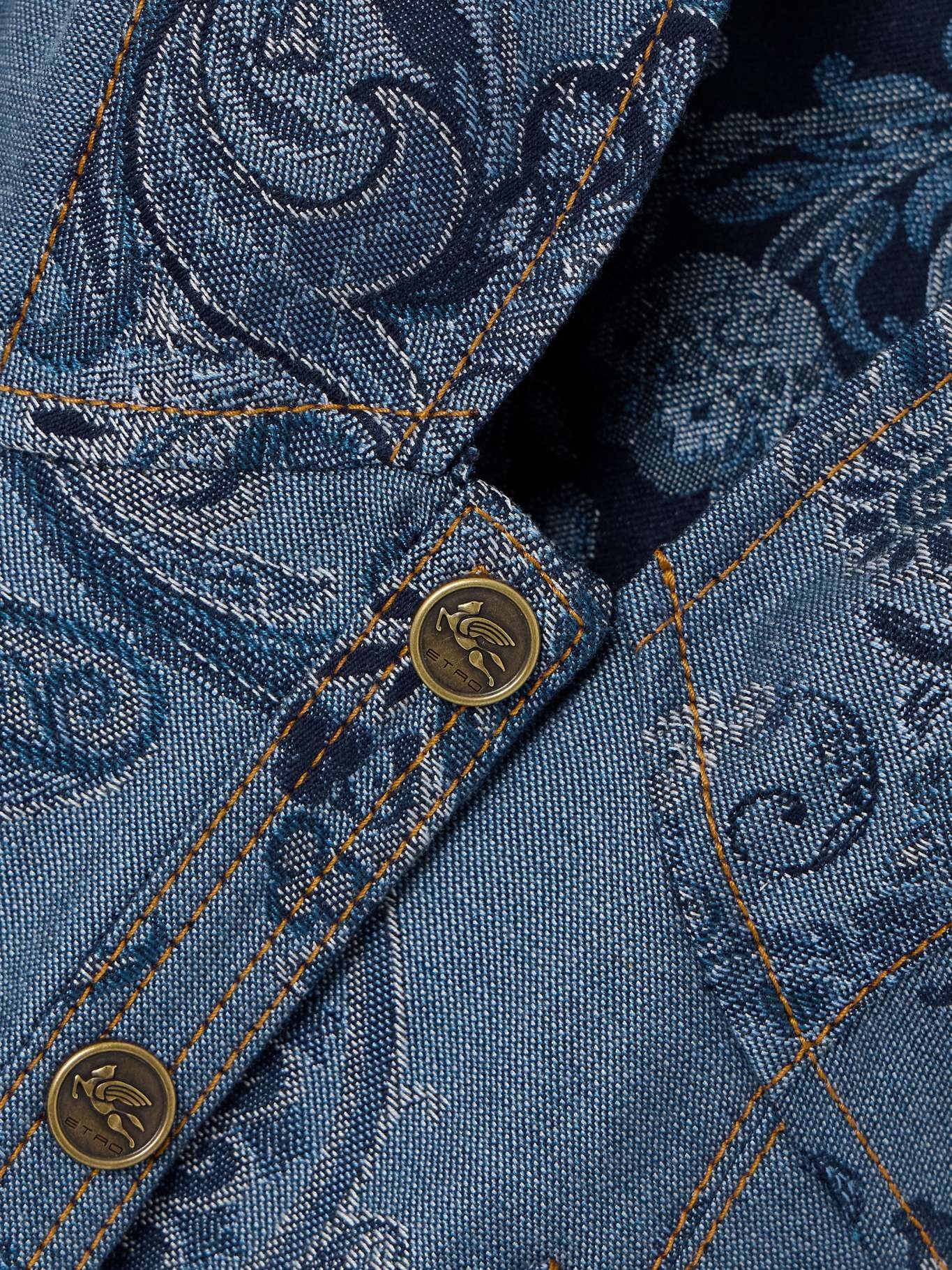 Etro Denim-jacquard mini dress | REVERSIBLE
