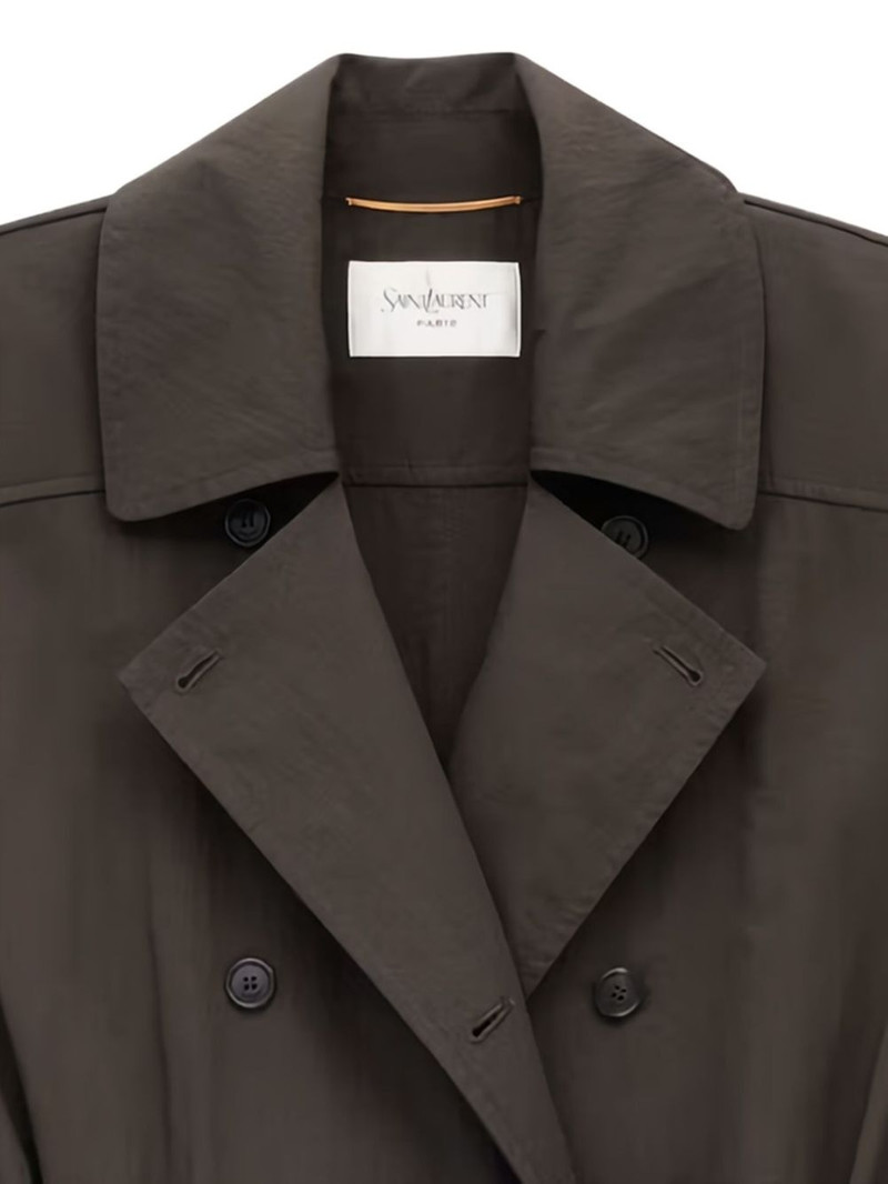 SAINT LAURENT belted trench coat outlook