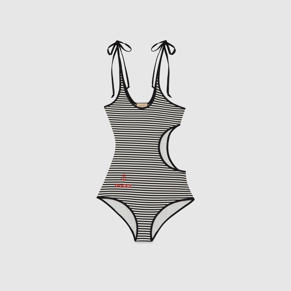 Sparkling jersey cu-out swimsuit - 1