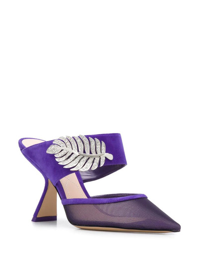 Nicholas Kirkwood Monstera 90mm mesh-panel mules outlook