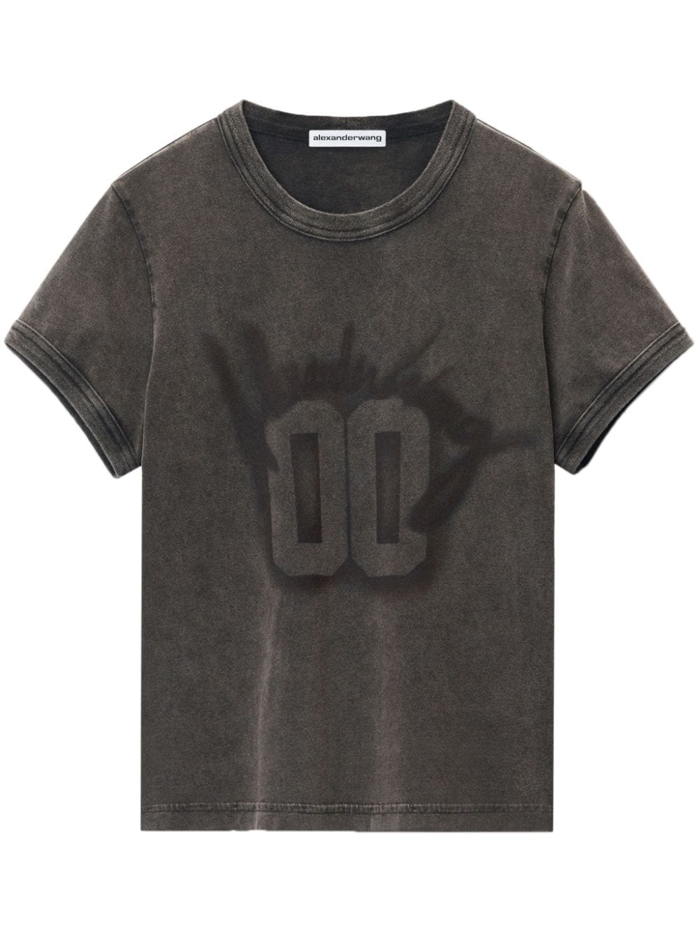 number-print cotton T-shirt - 1