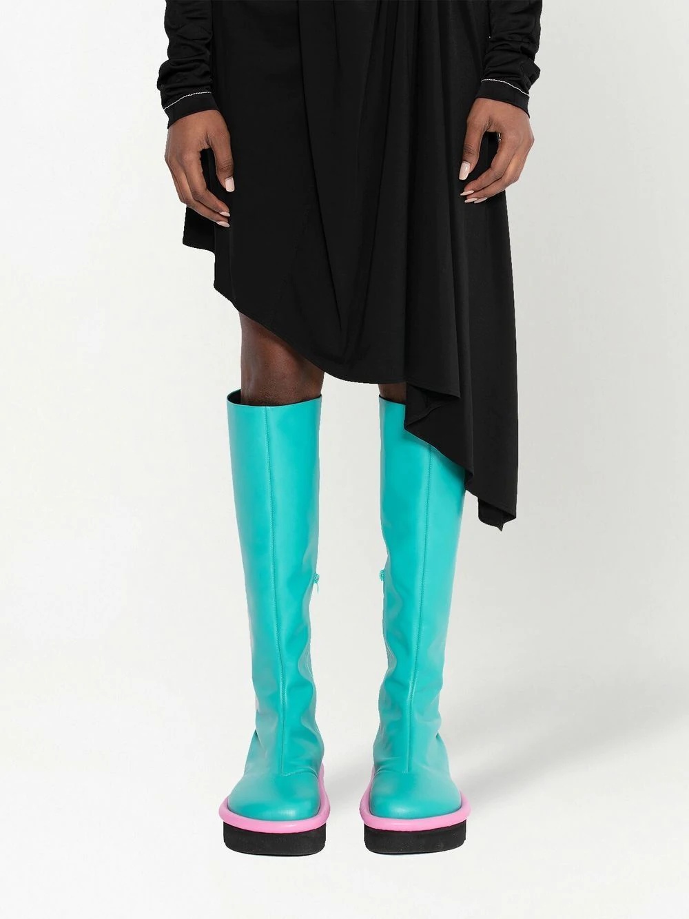 asymmetric gathered skirt - 5