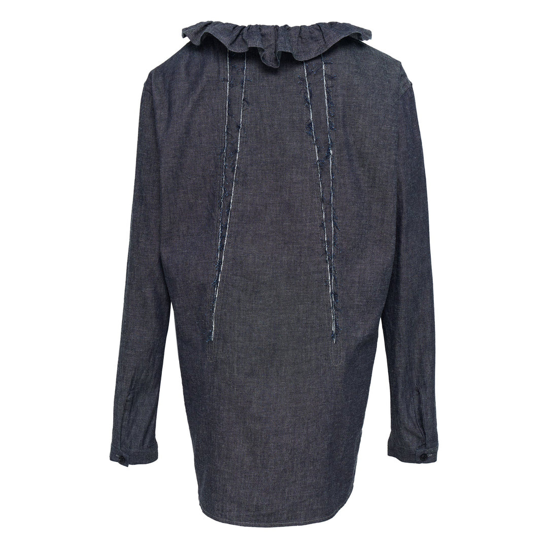 Gather Collar Shirt - 2