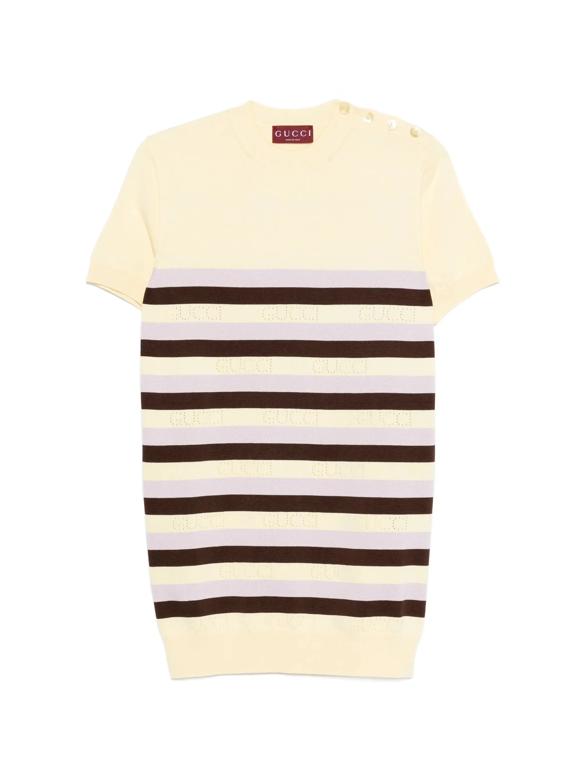 Gucci Button Striped T-shirt - 1