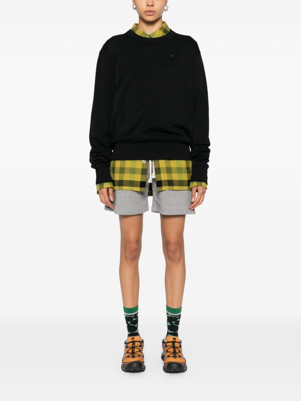 face logo-appliquÃ© cotton sweatshirt - 2