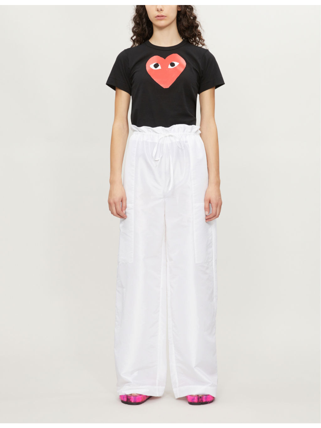 Middle heart-print cotton-jersey T-shirt - 3