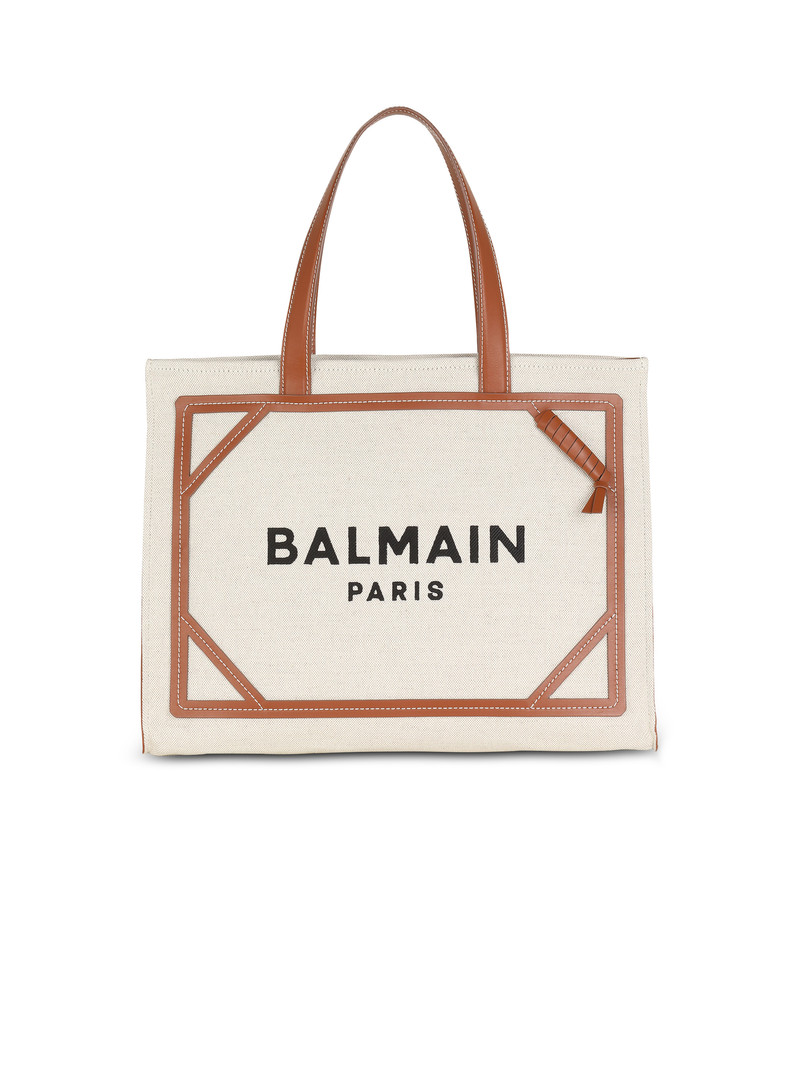 B-Army 42 canvas tote bag with leather details 1