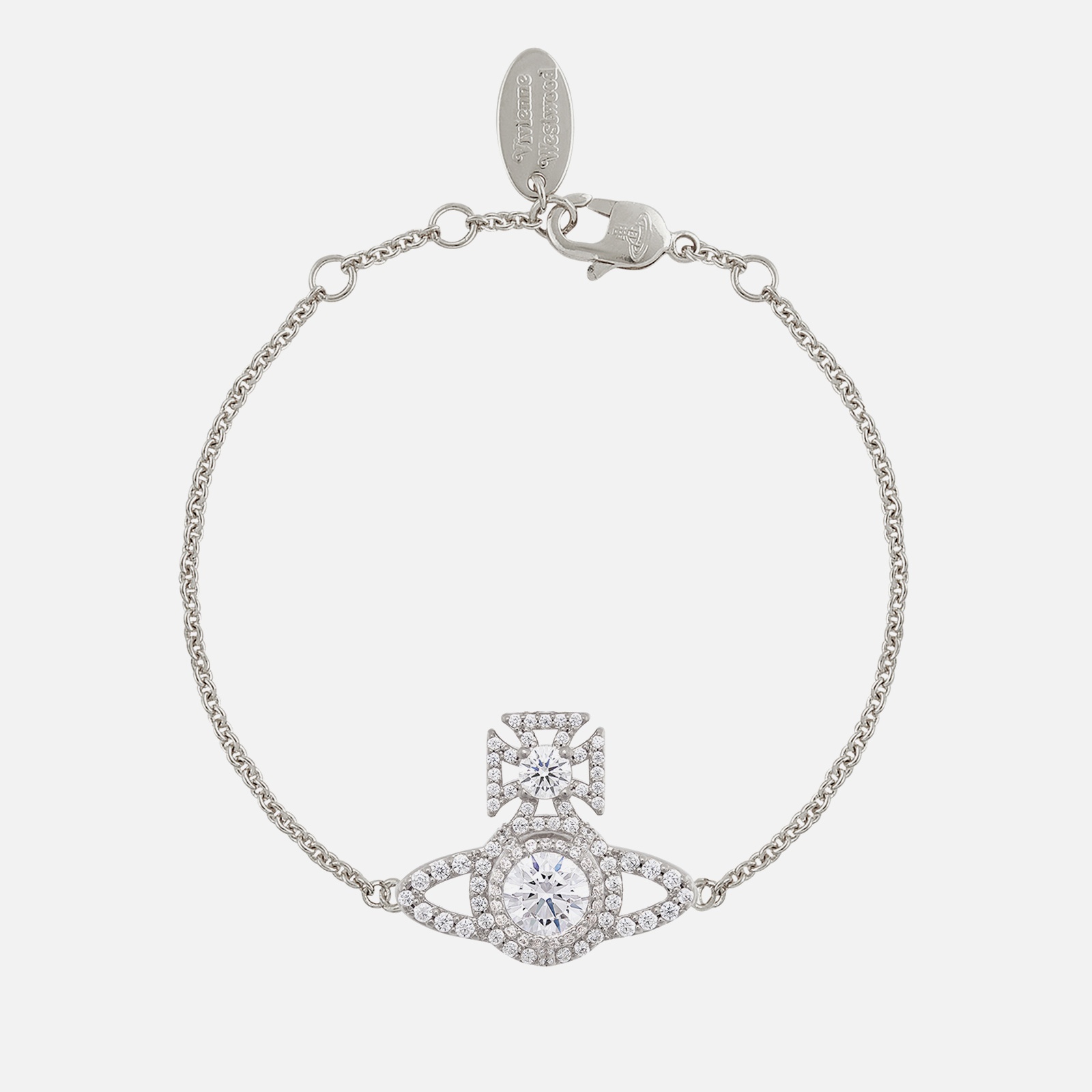Vivienne Westwood Women's Norabelle Silver Tone Bracelet - Platinum/Clear - 1