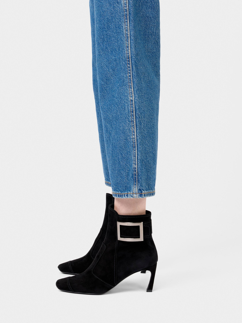 Roger Vivier Trompette Booties in suede outlook