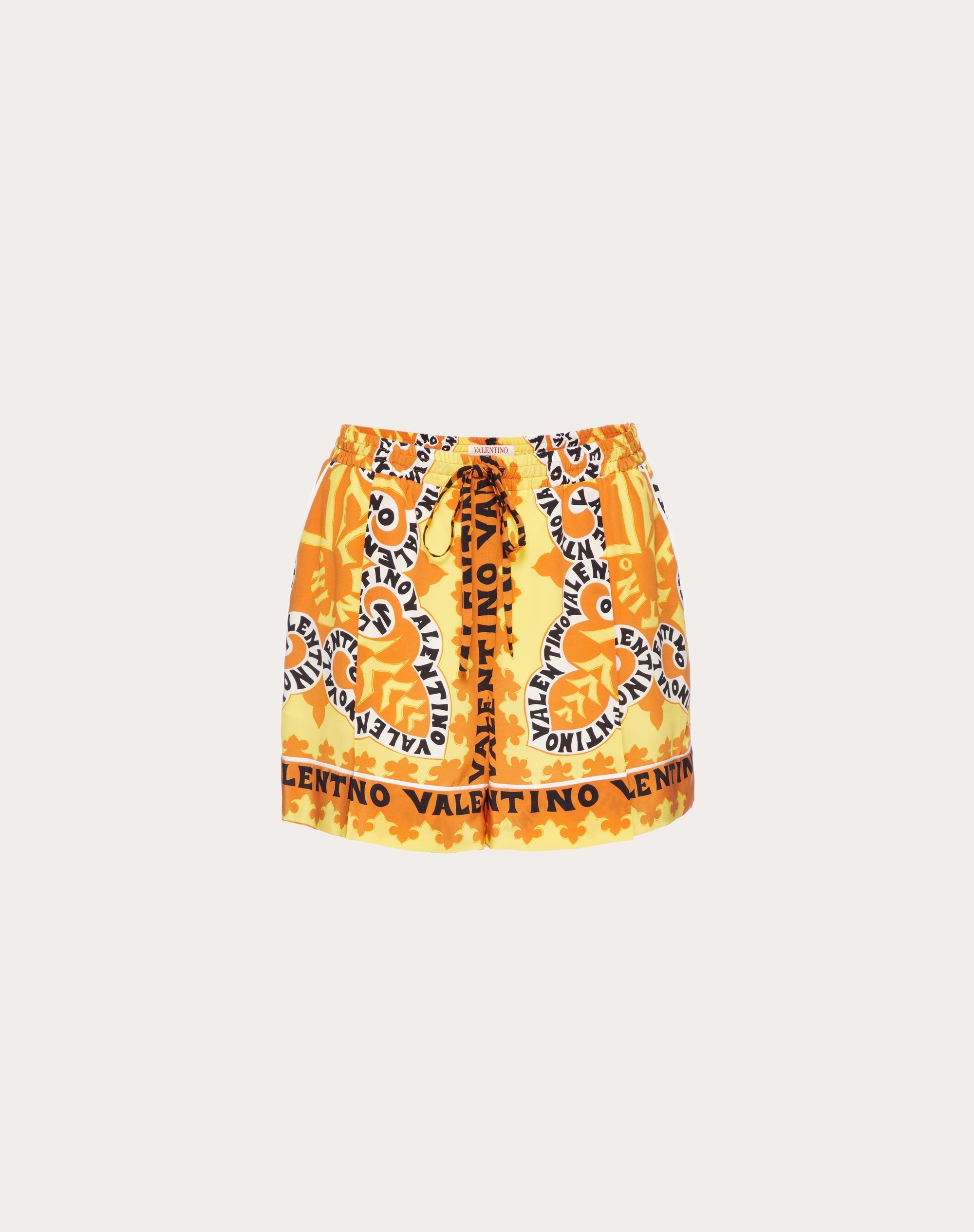 CREPE DE CHINE SHORTS WITH MINI BANDANA PRINT - 1