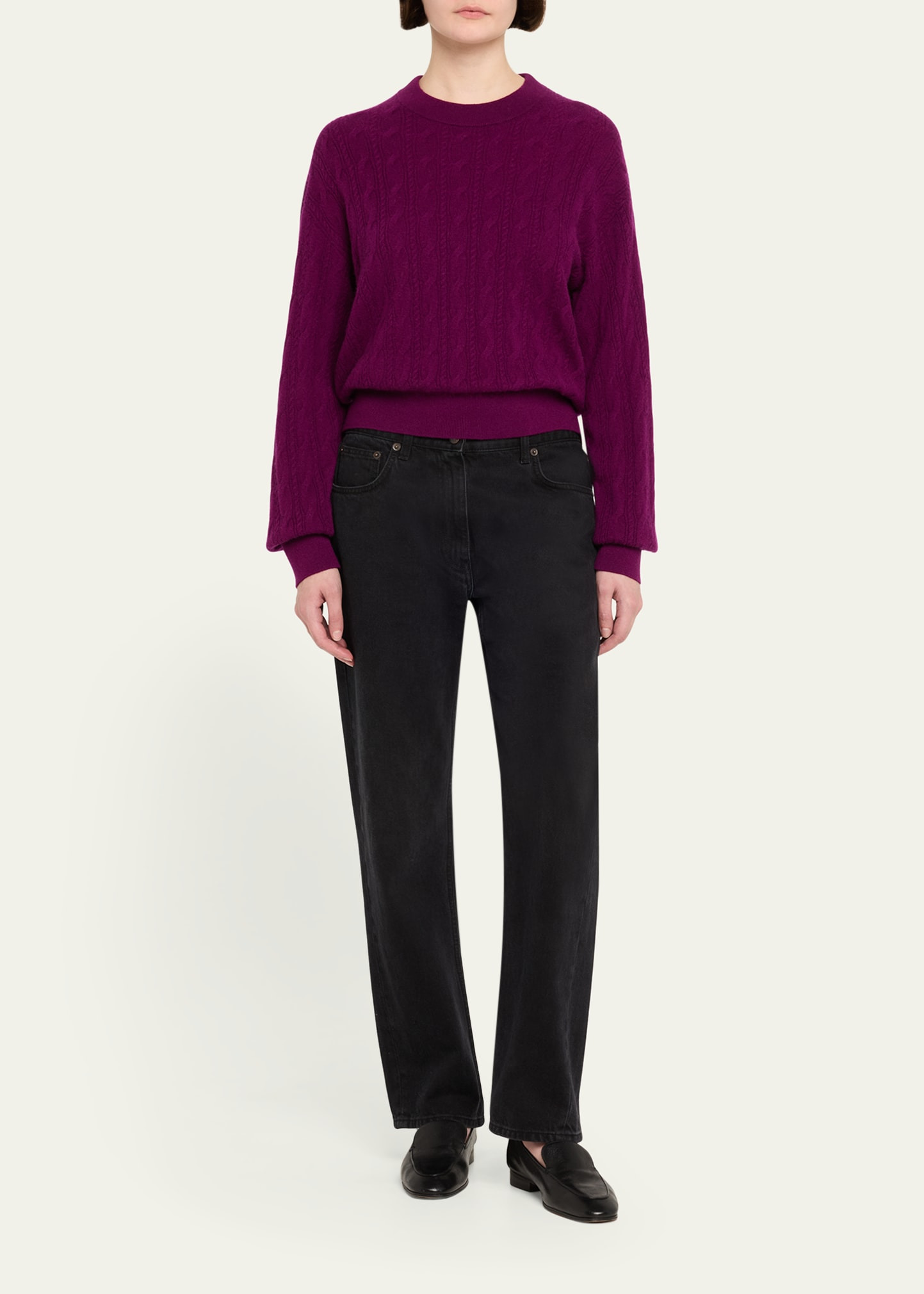 Cashmere Cable Collegiate Sweater - 2