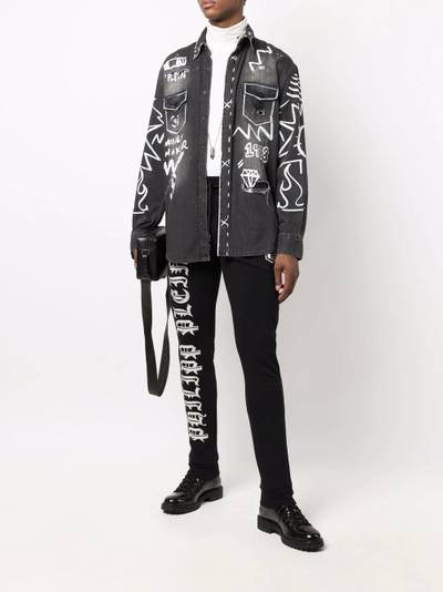 PHILIPP PLEIN logo-print jogging trousers outlook