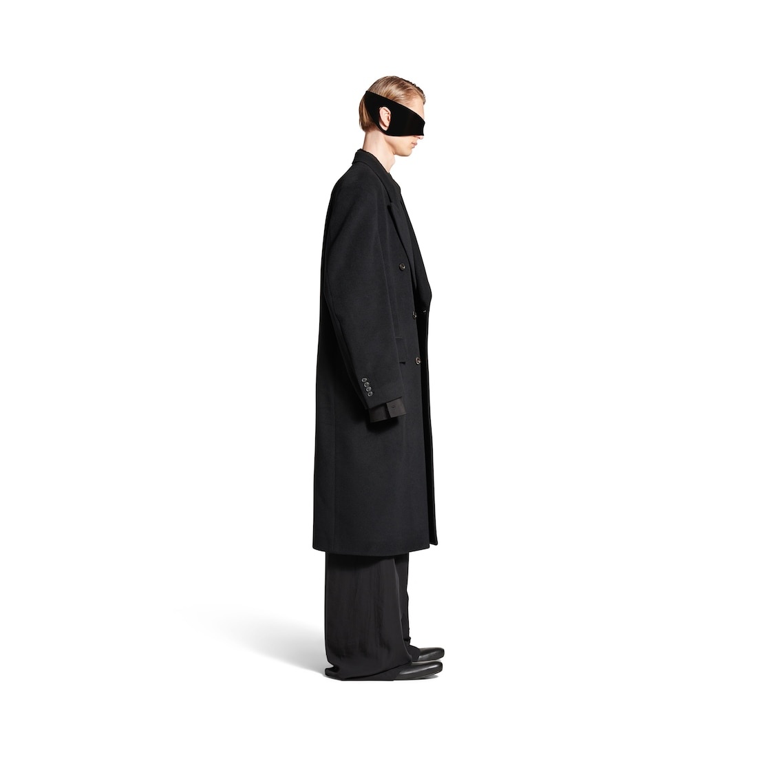 Men's Regular Fit Coat  in Black - 3