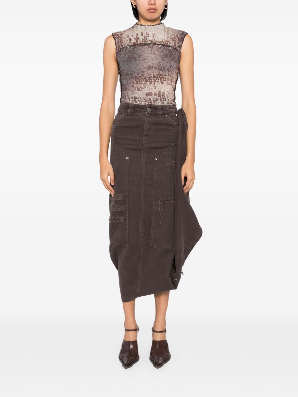 distressed skirt - 6