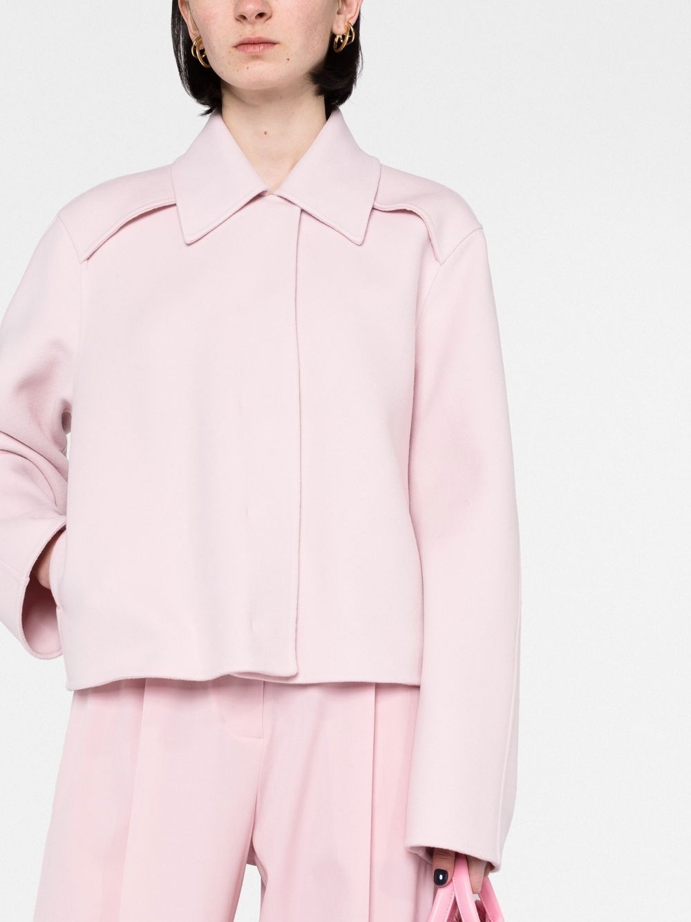 collared wool jacket - 5