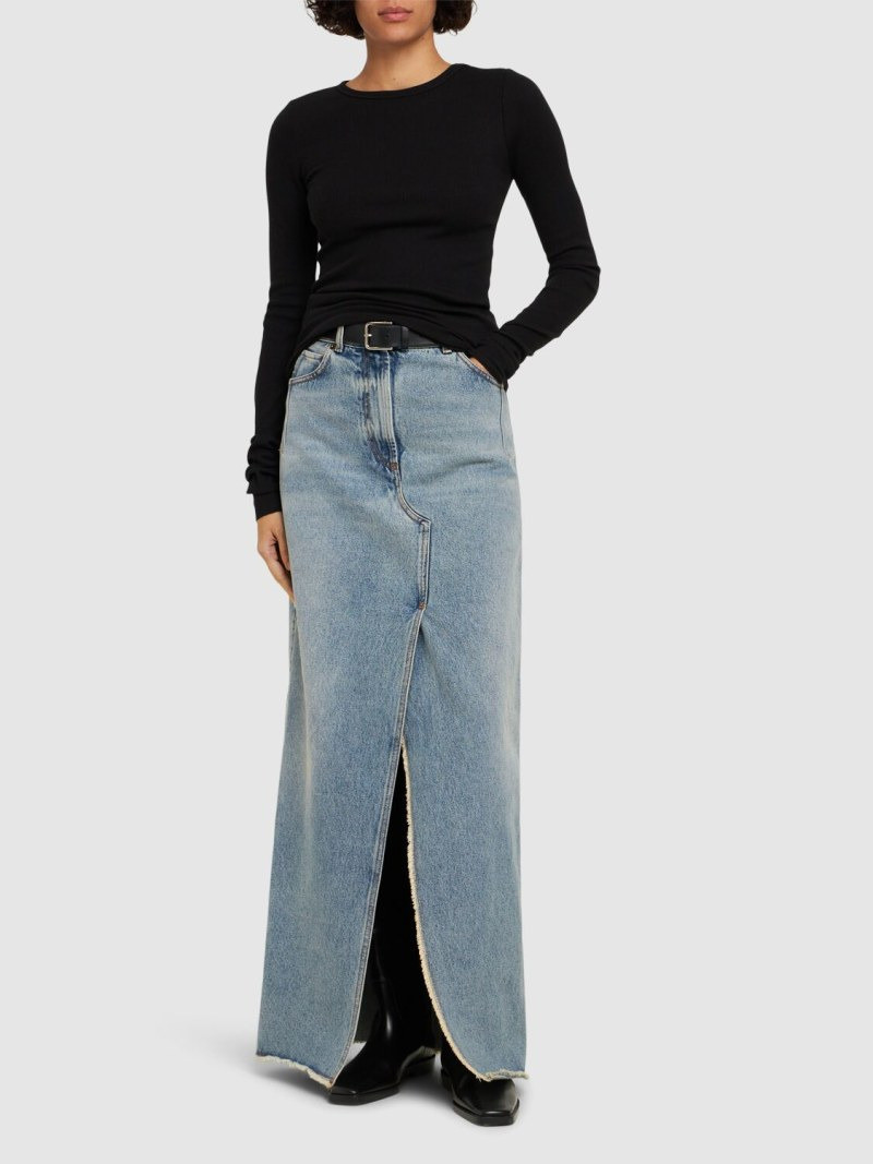 ÉTERNE Long sleeve fitted cotton t-shirt outlook