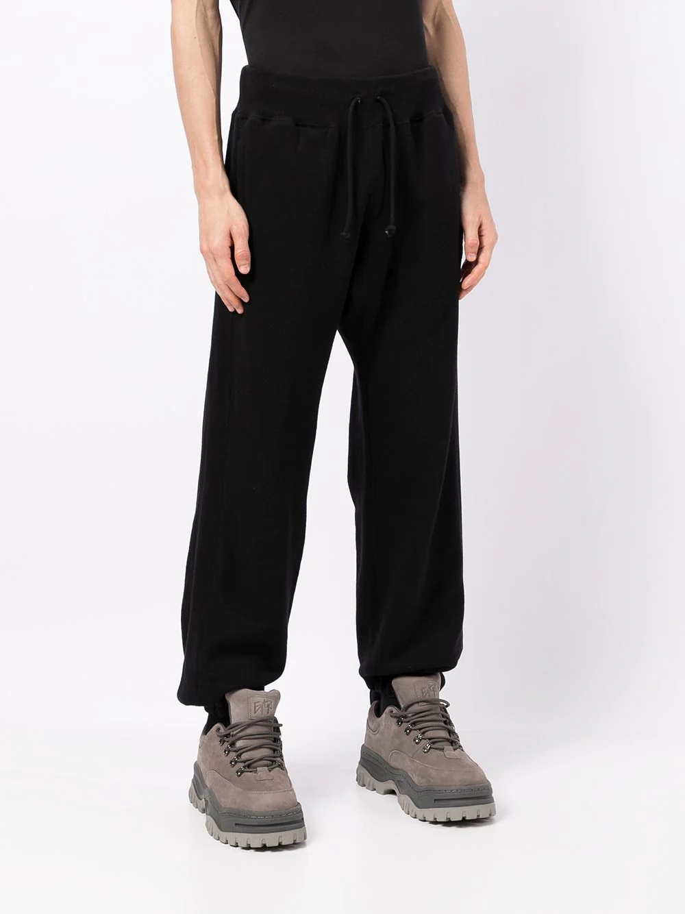 logo-patch drawstring track pants - 3