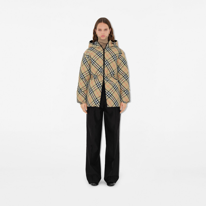 Burberry Reversible Check Nylon Puffer Jacket outlook