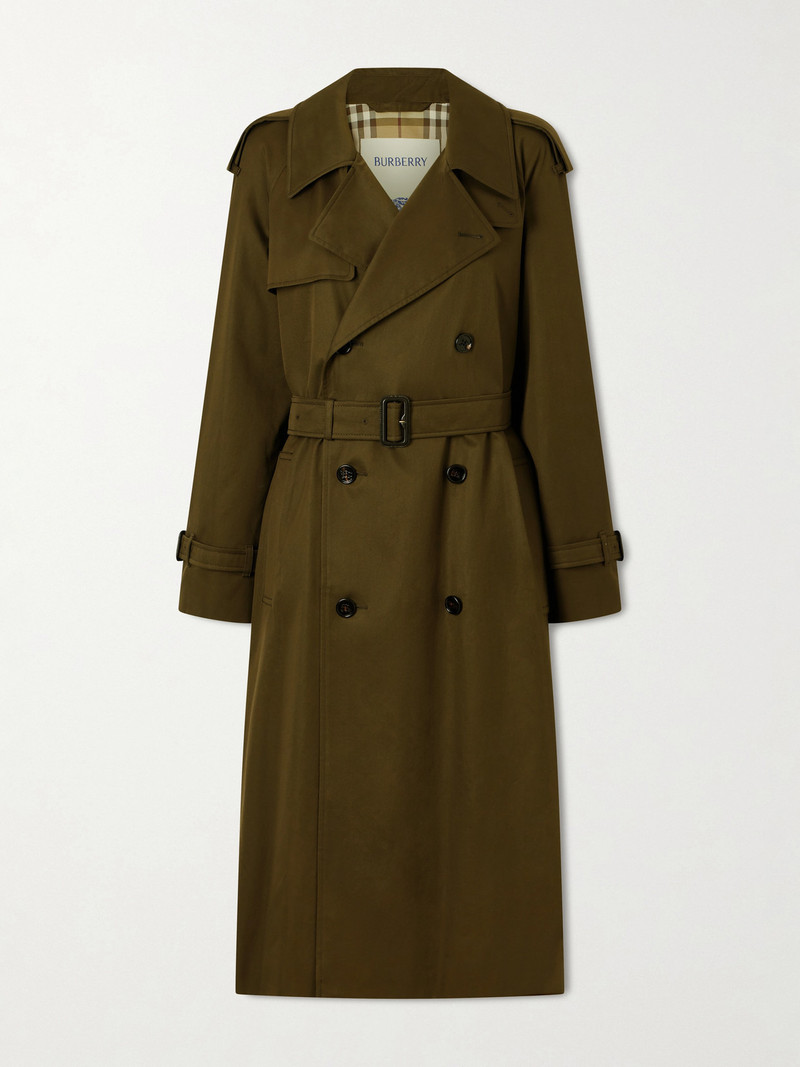 Double-breasted Belted Cotton Trench 1