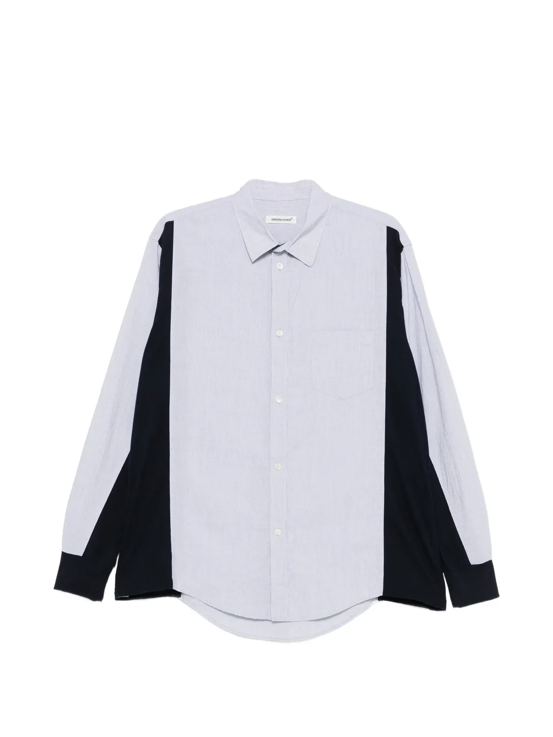 Mix Fabric Long Sleeve Shirt - 1