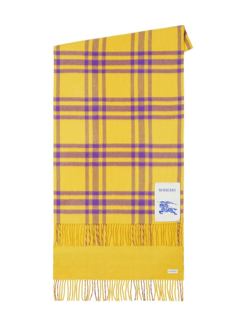 check-print cashmere scarf - 2