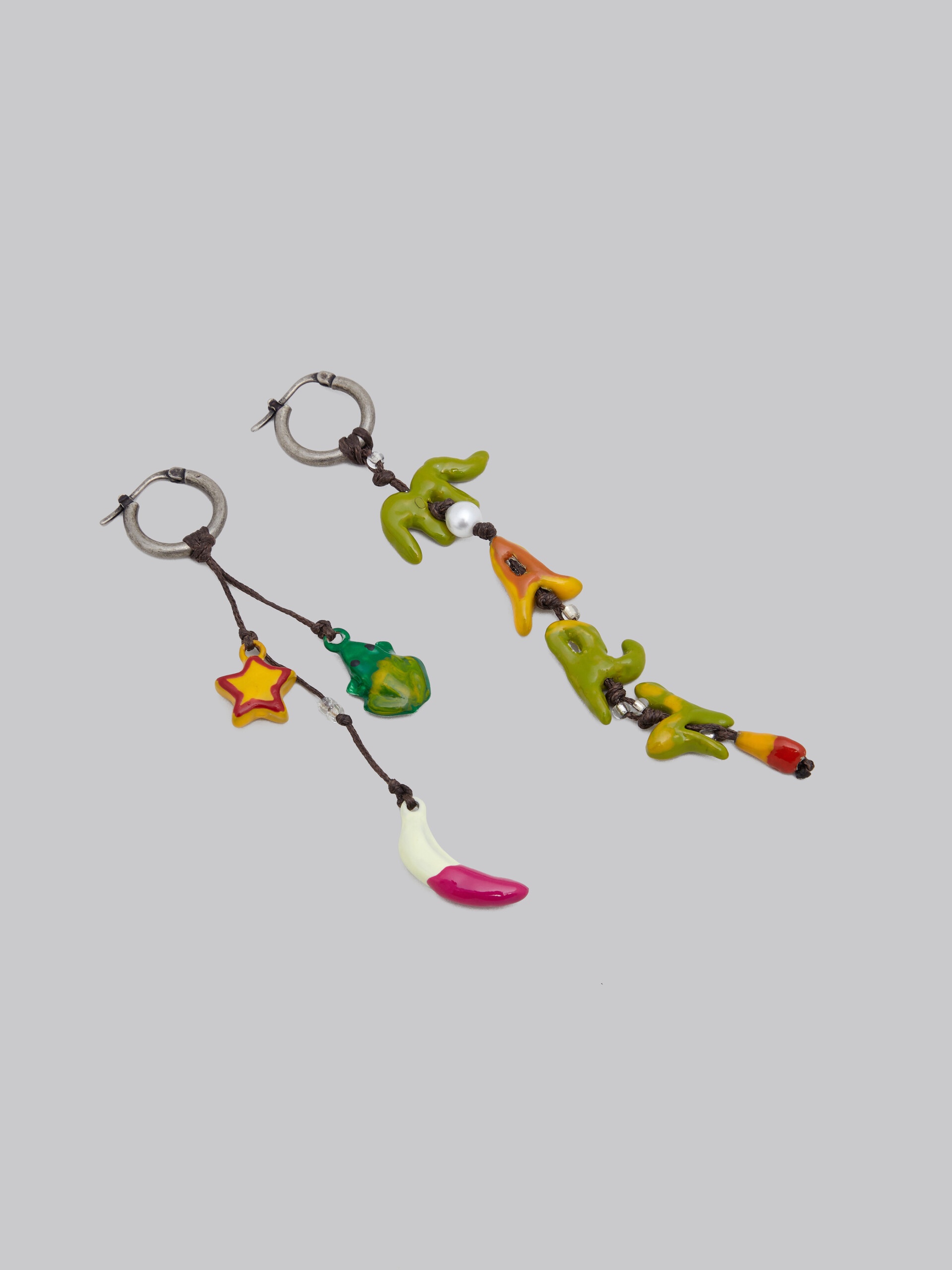MARNI X NO VACANCY INN - EARRINGS WITH GREEN RED AND YELLOW PENDANTS - 4