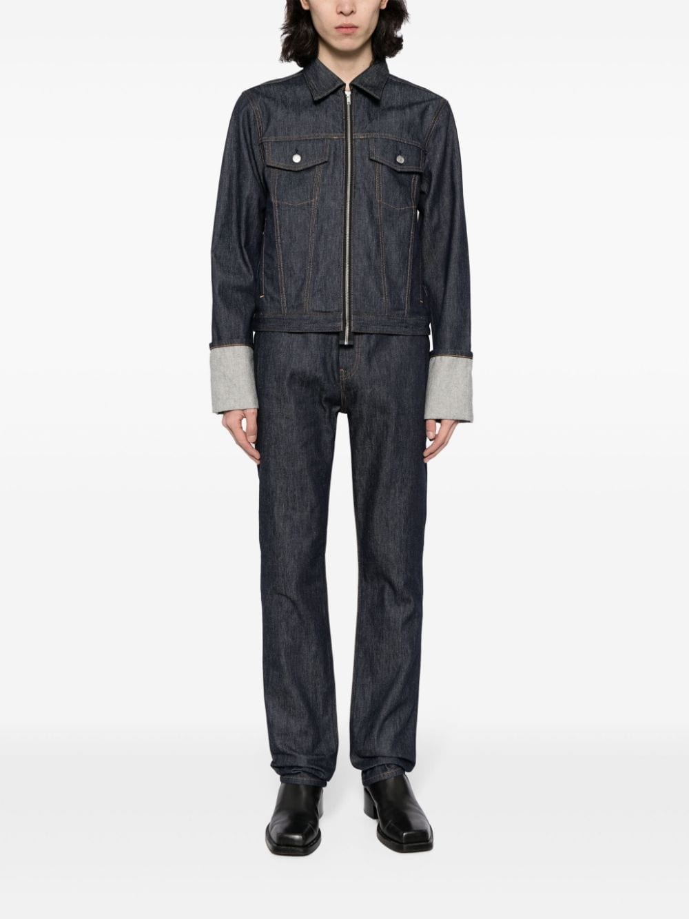 high-rise straight-leg jeans - 2