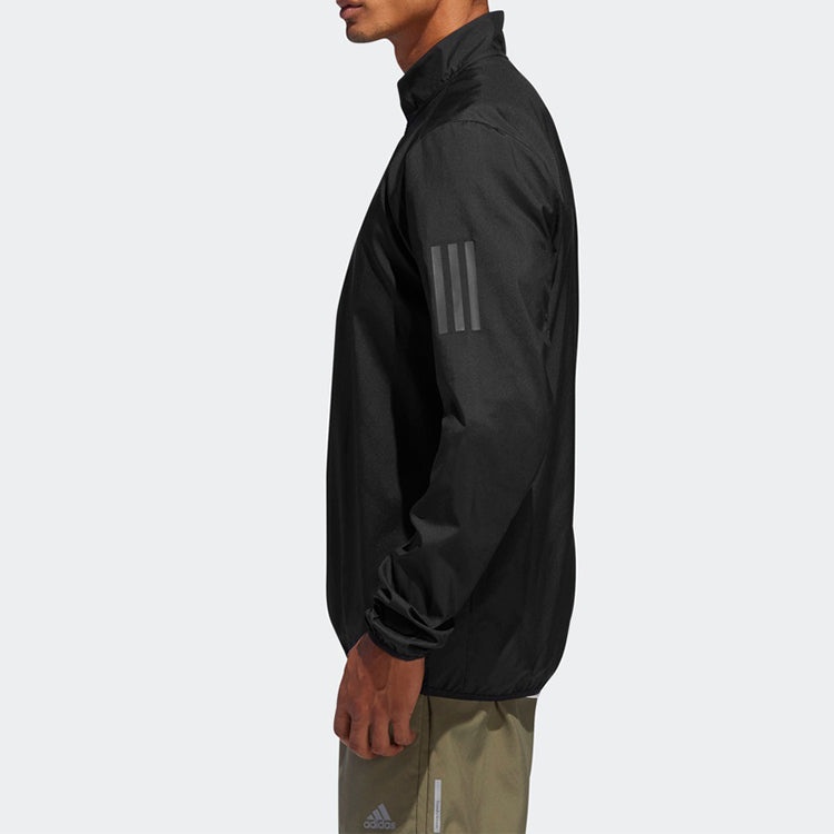 adidas Own The Run Jkt Reflective Printing Running Jacket Black DQ2537 - 5