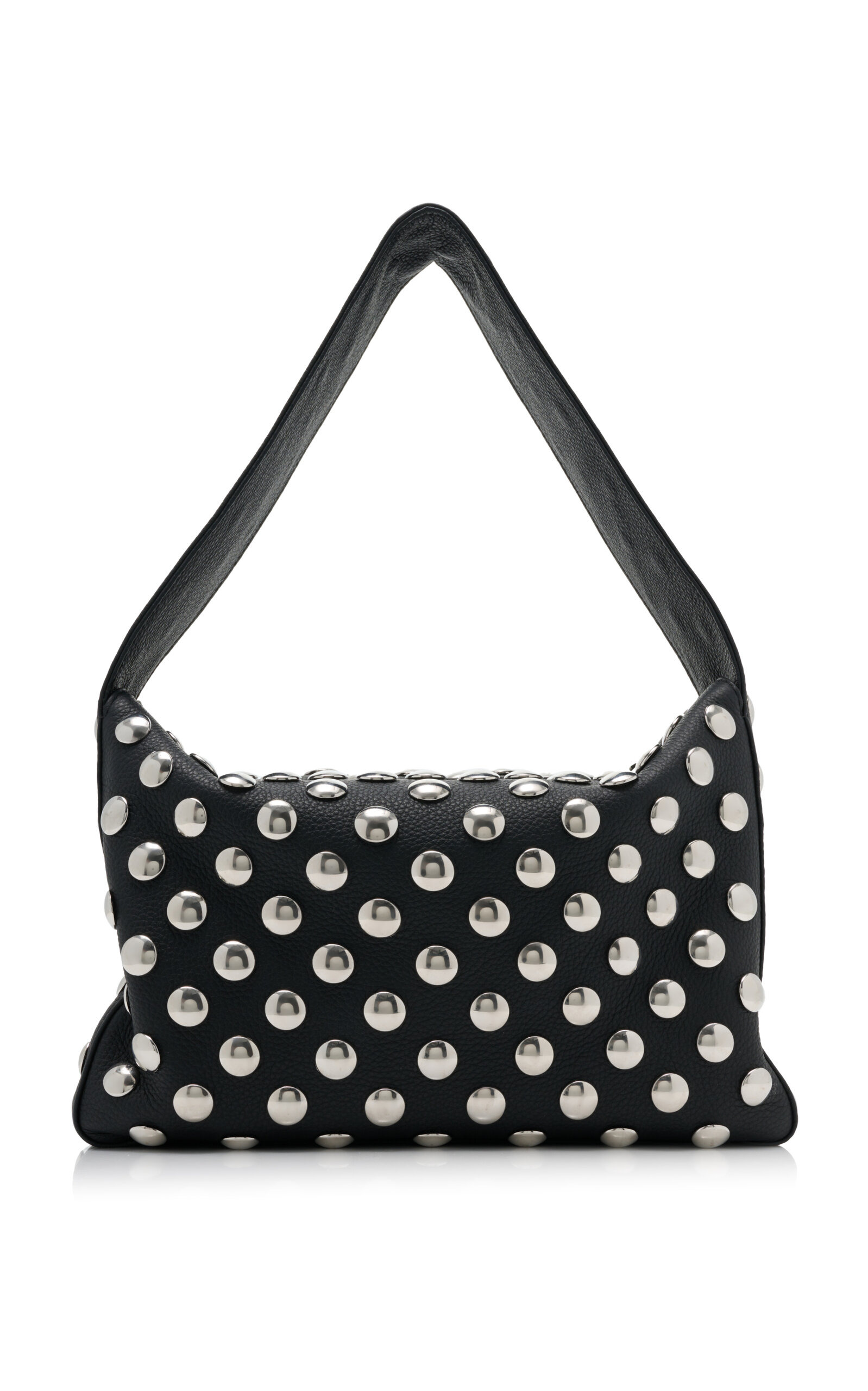 Elena Leather Studded Shoulder Bag black - 4