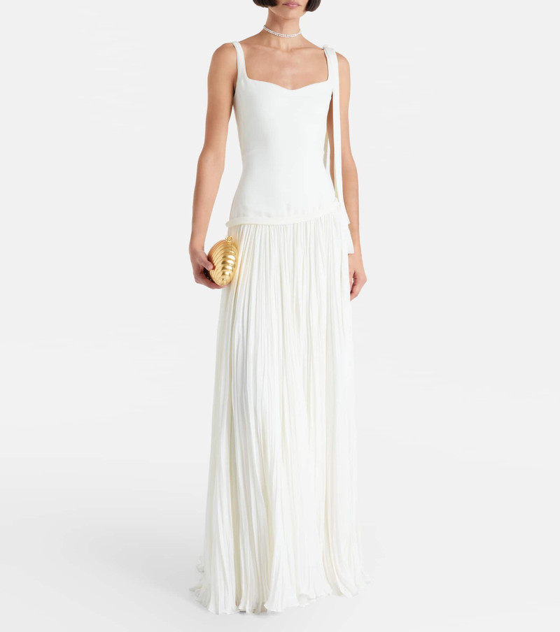 MARMAR HALIM Ana crêpe and chiffon gown outlook