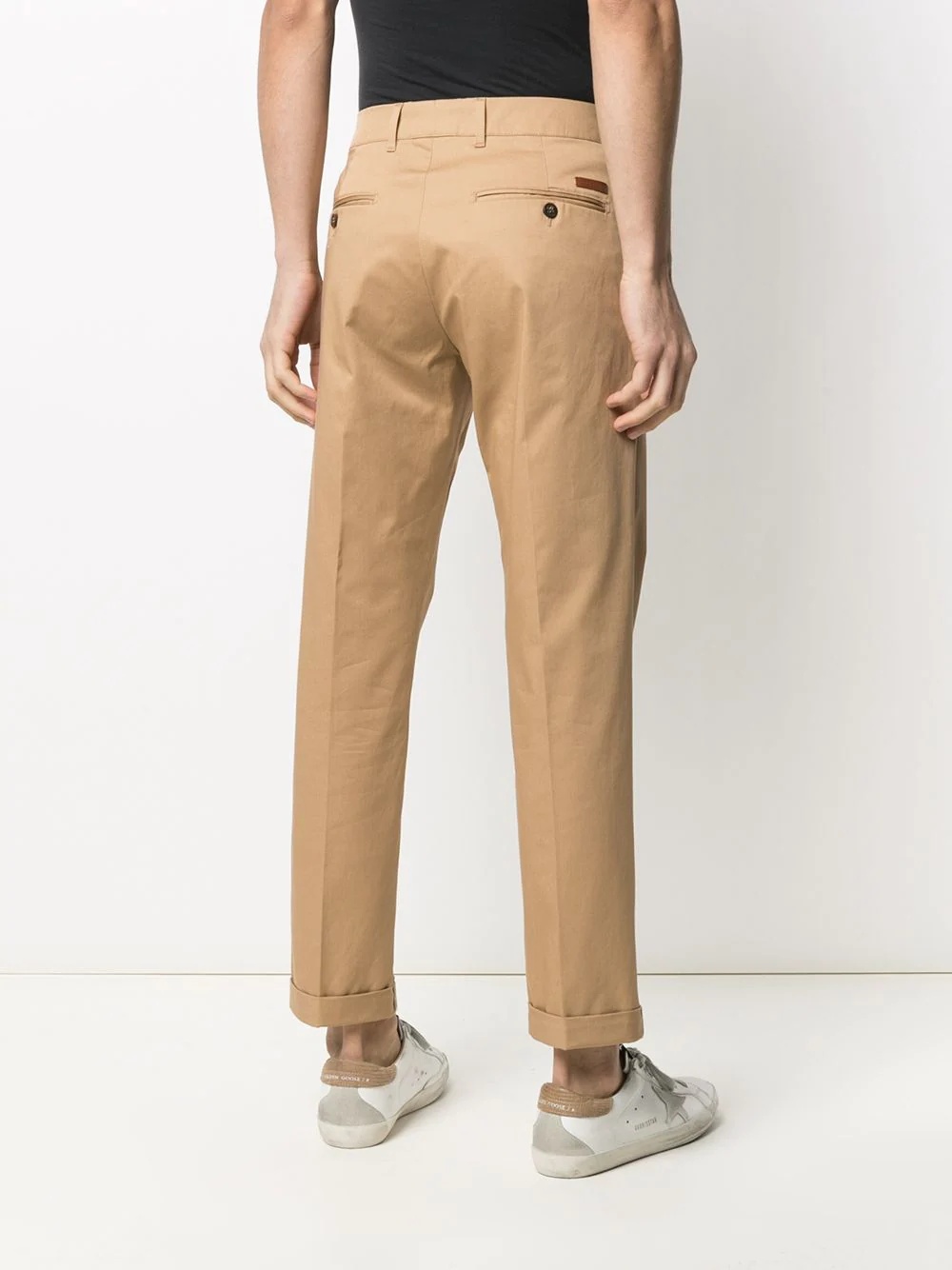 straight-leg chino trousers - 4