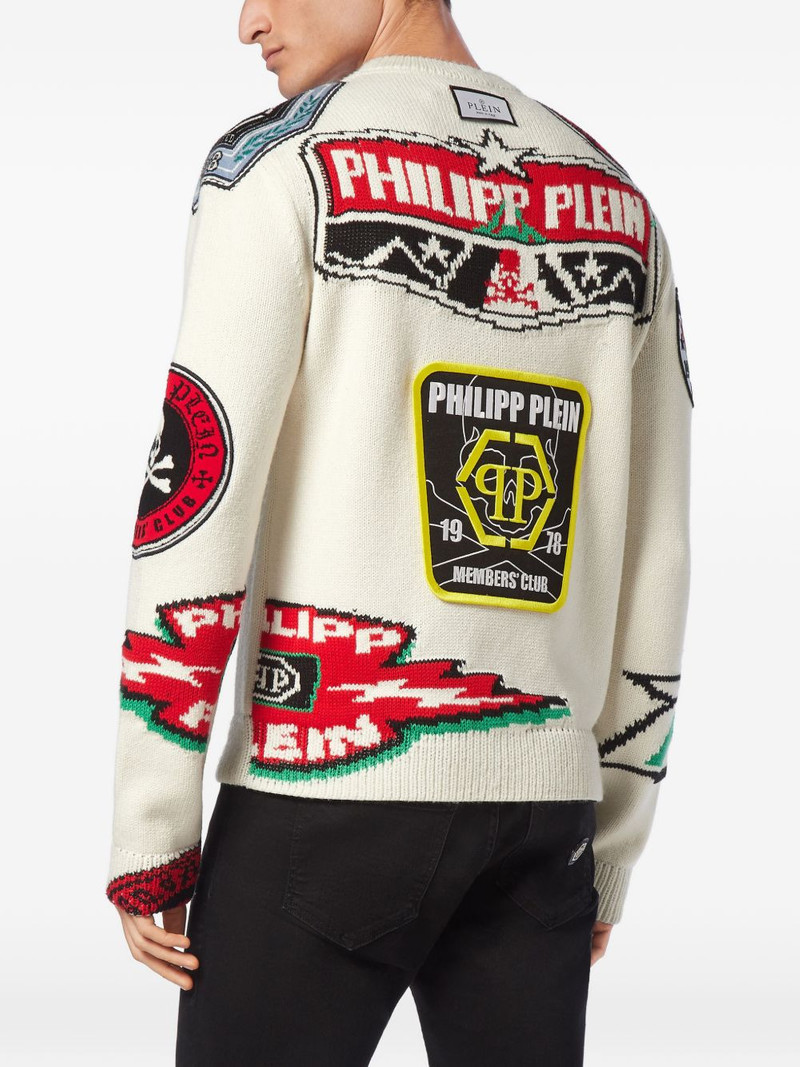 patches round-neck sweater 4