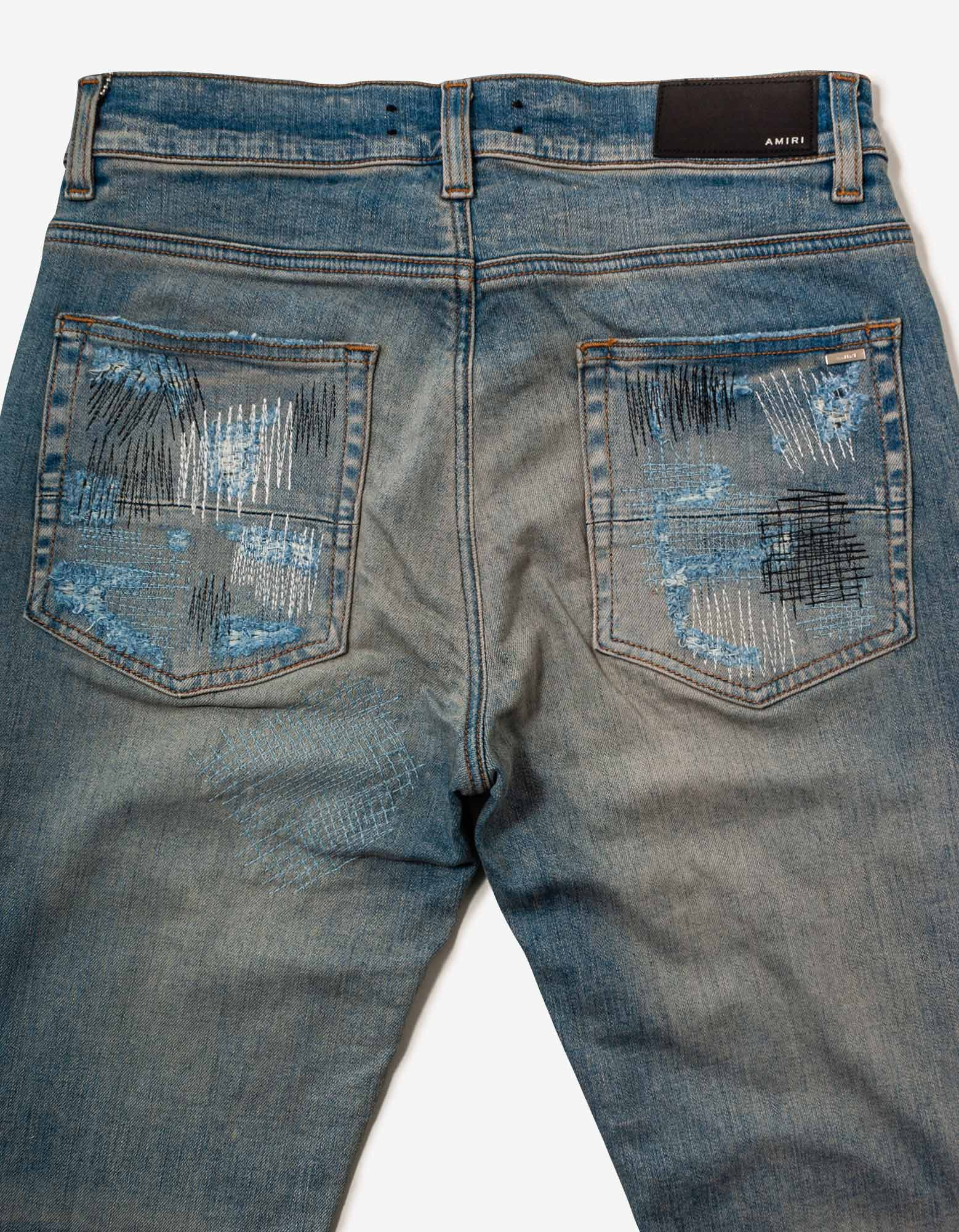 Amiri Jeans All Over Repair Clay Indigo - 5
