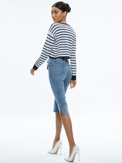 Alice + Olivia EMMIE MID RISE CLAM DIGGER JEAN outlook
