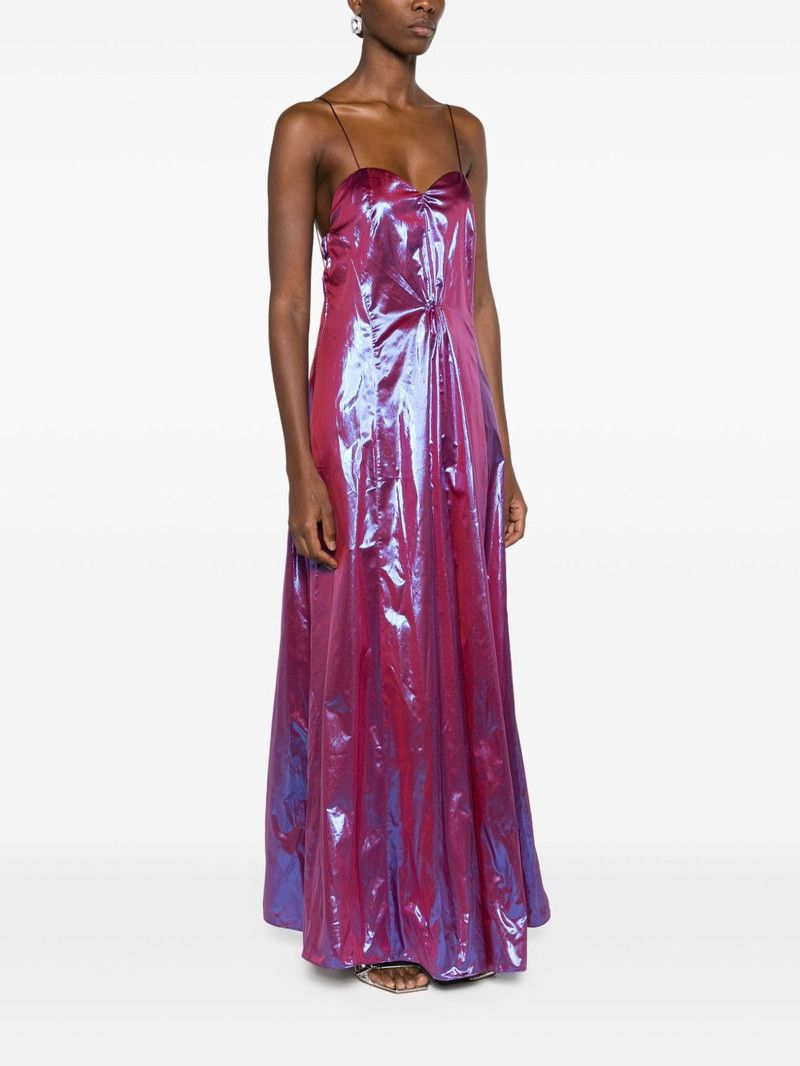 sweetheart-neck lamé gown 3