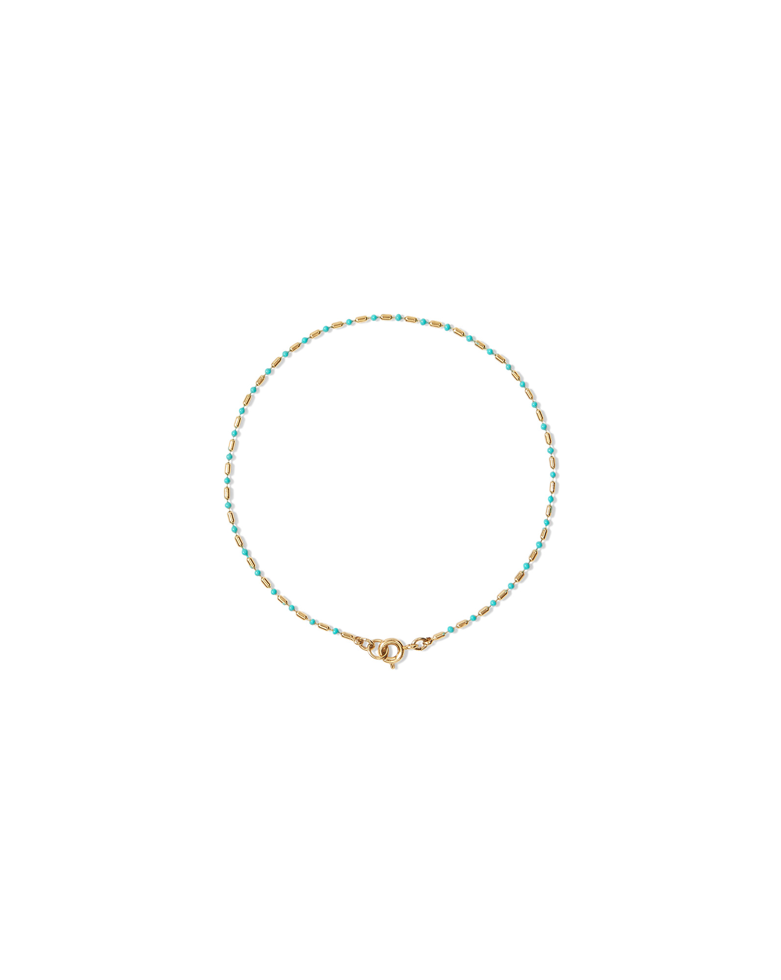 ENAMEL BEAD CHAIN ANKLET - 4
