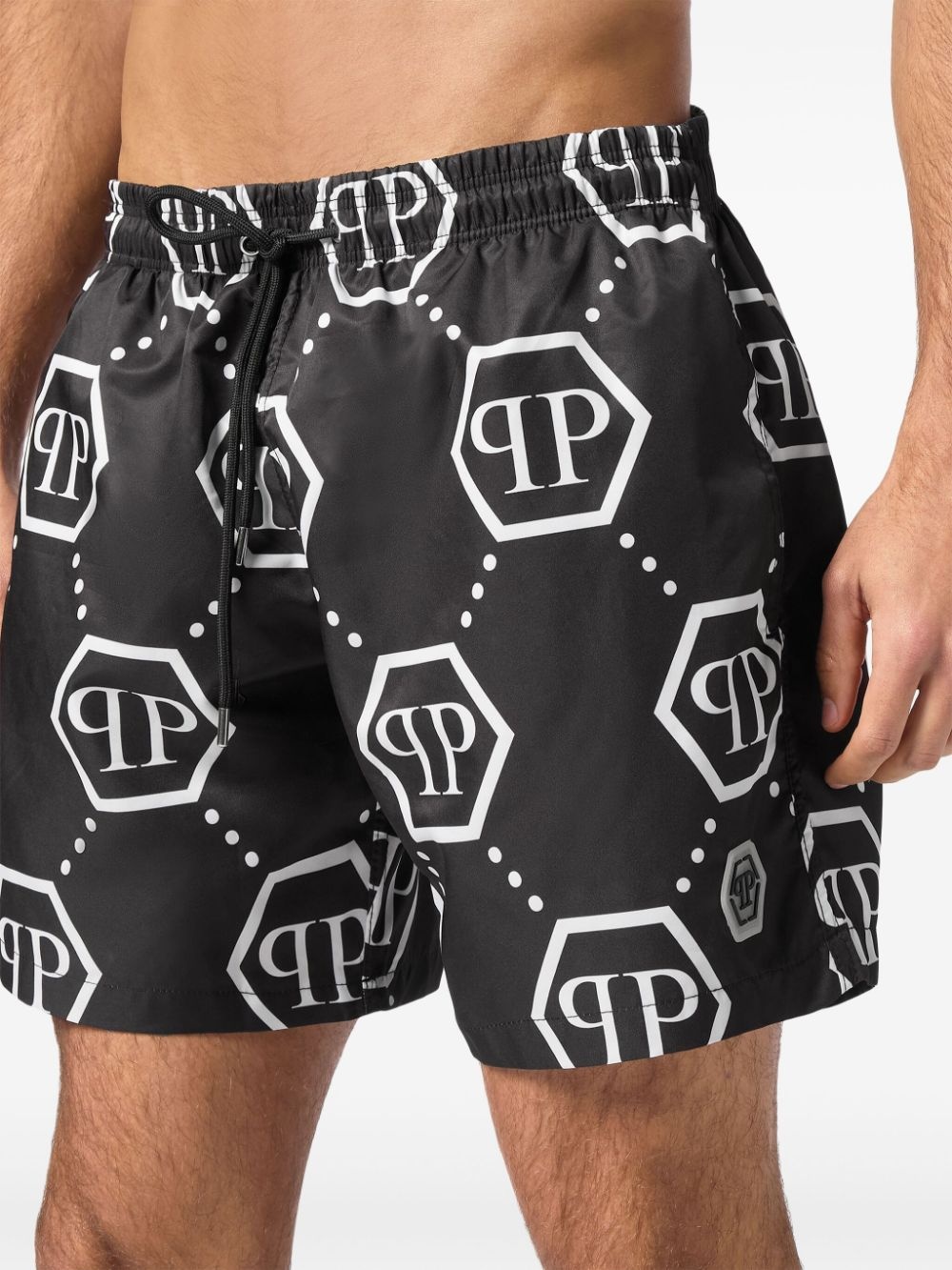 monogram pattern swim shorts - 5