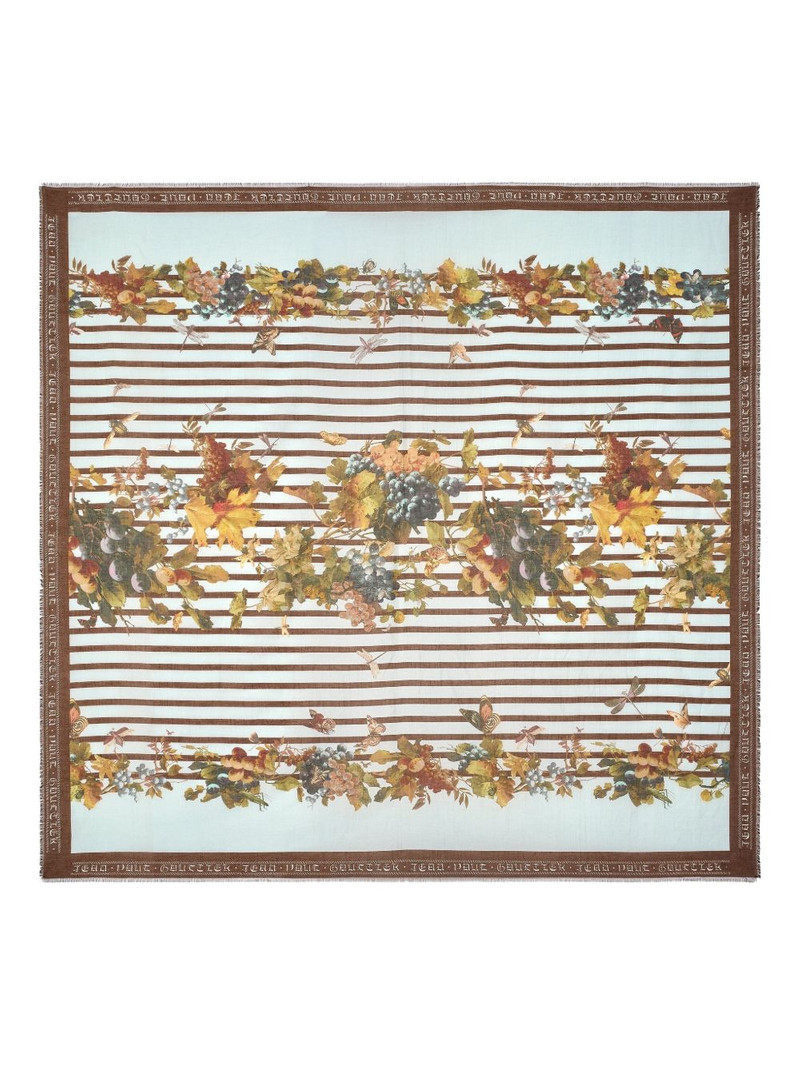 striped floral scarf 1