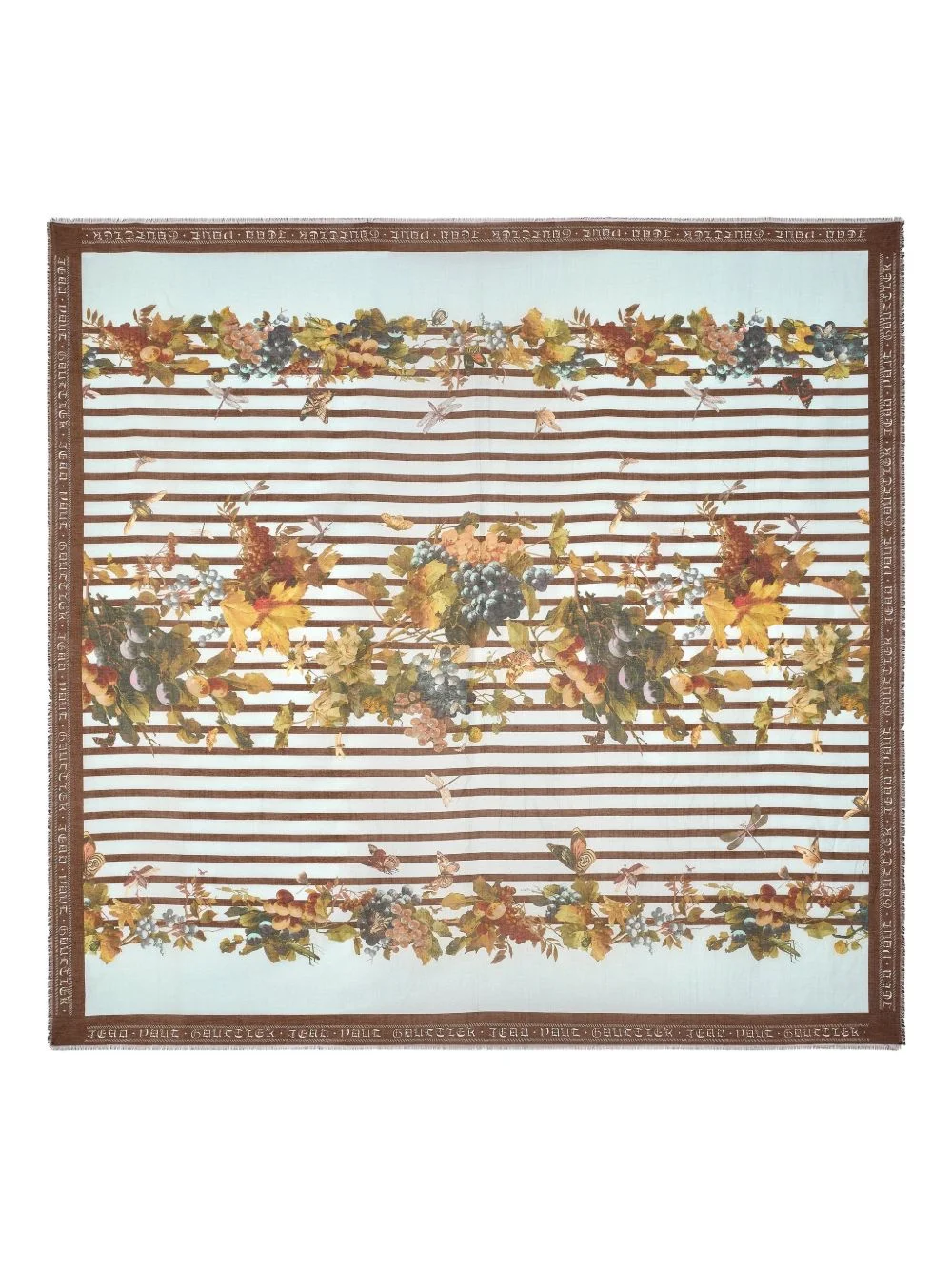 striped floral scarf - 1