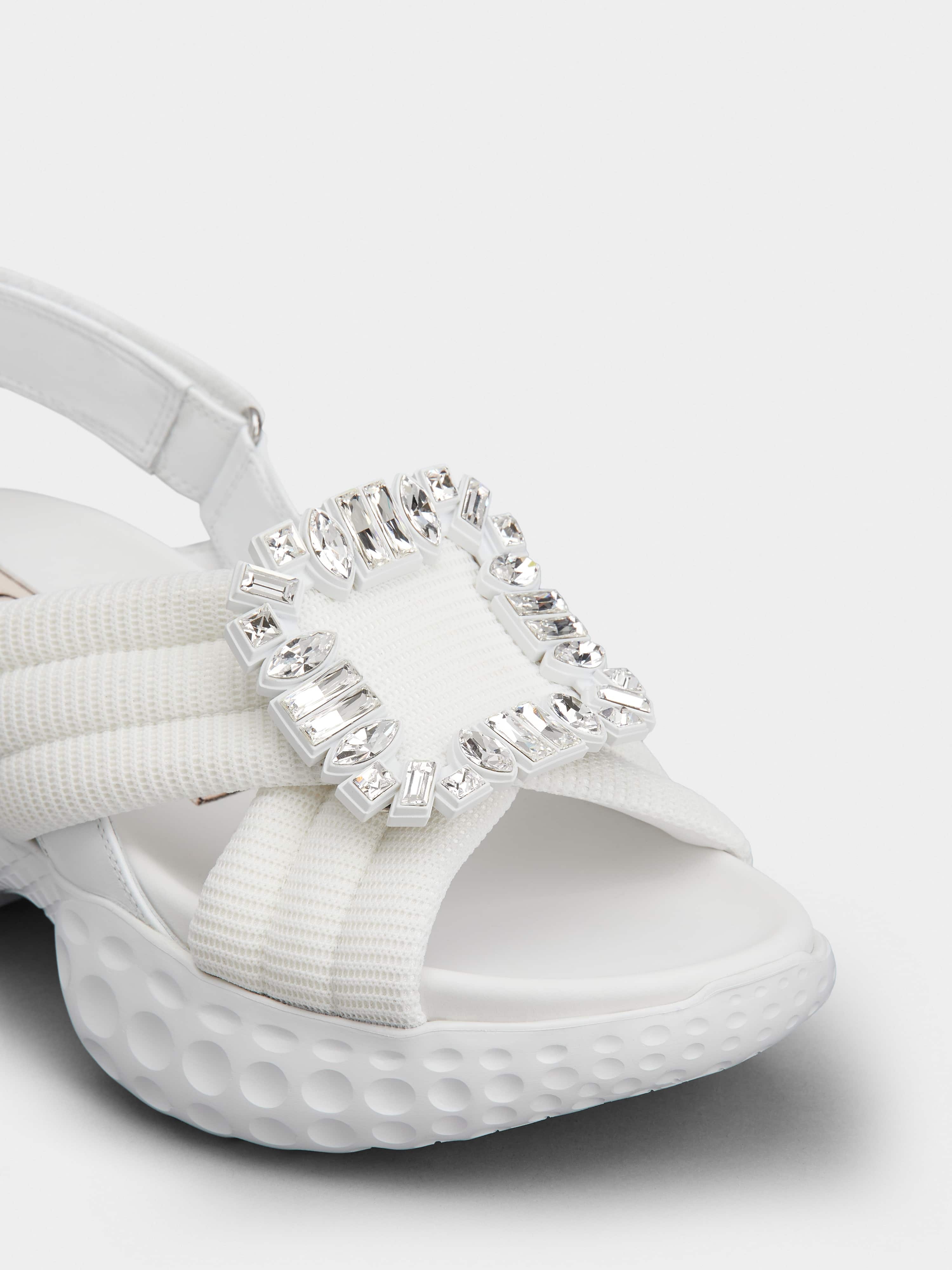 Viv' Run Light Strass Buckle Sandals in Fabric - 3