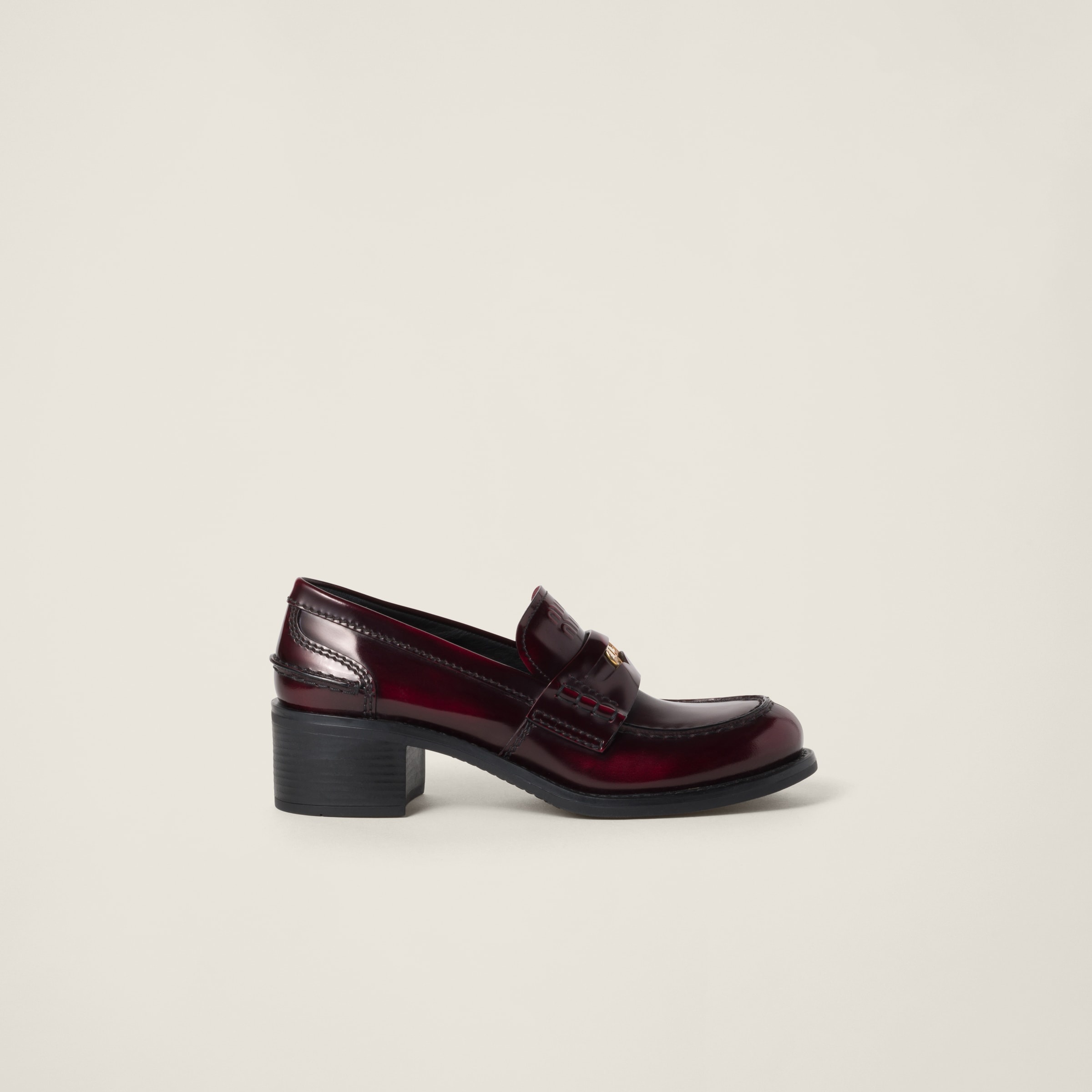 Brushed leather loafers - 2