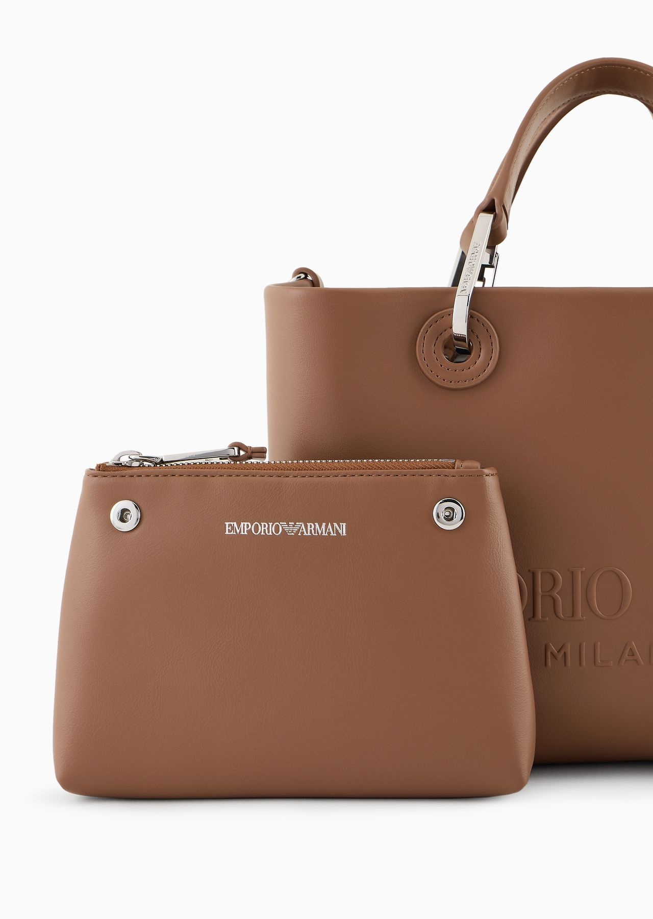 Small MyEA shopper bag with oversized embossed logo - 10