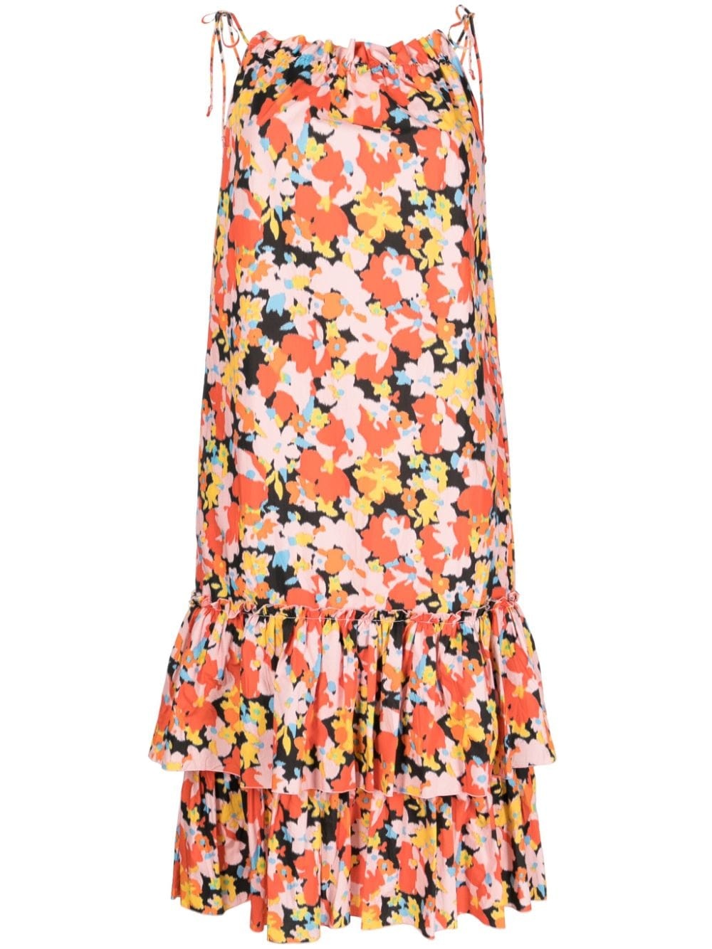 floral-print cotton dress - 1